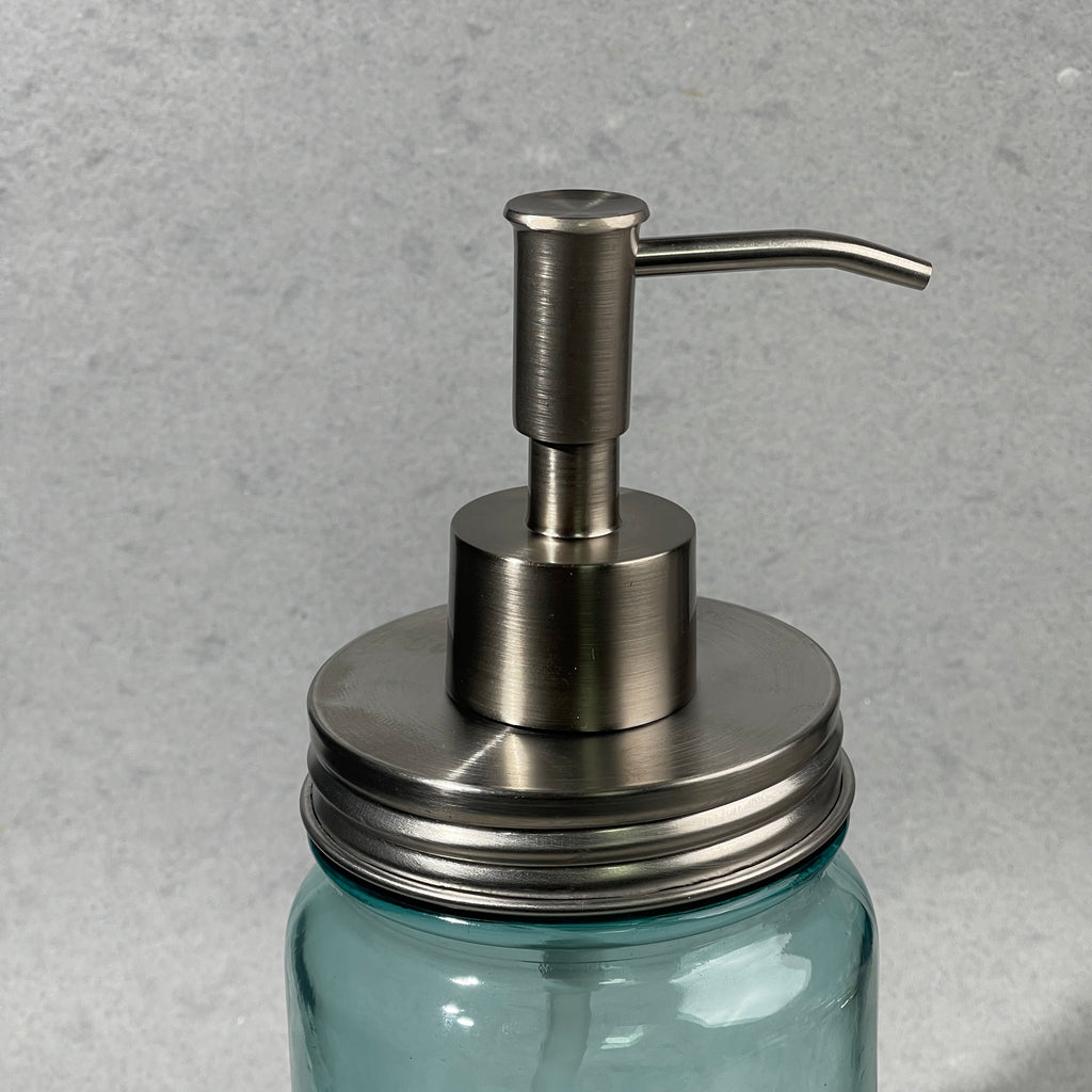  classic skinny head  stainless mason jar soap pump kit