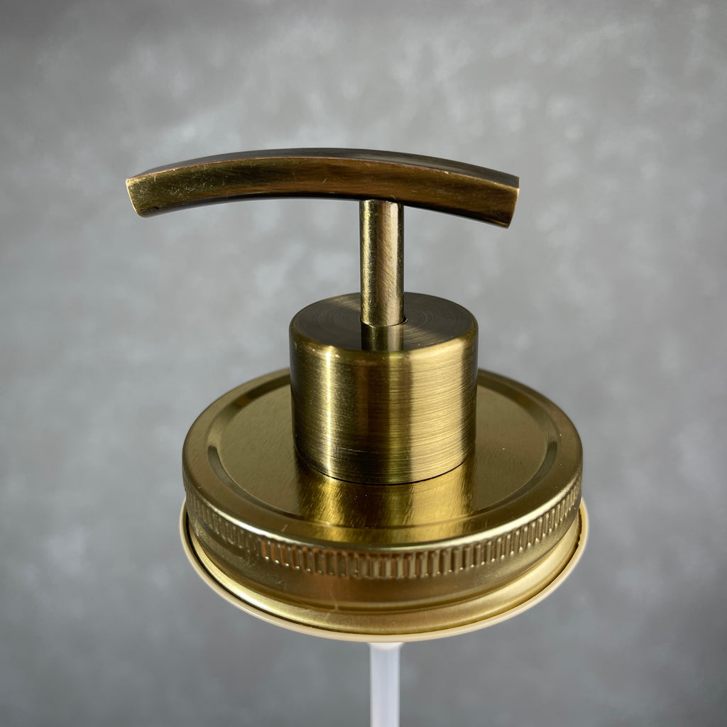 Brass Mason Jar Soap Pump Kit Brass Rainbow Pump