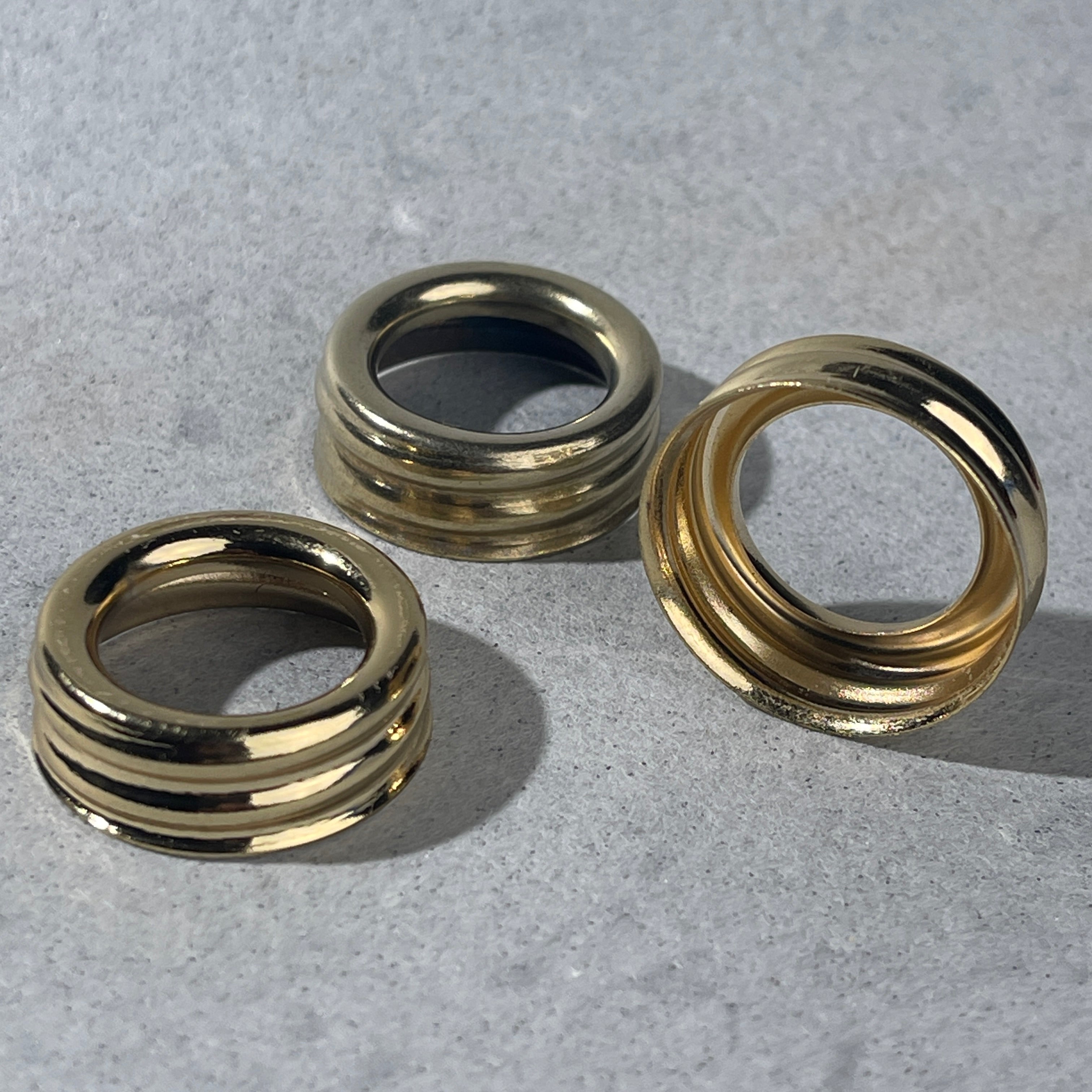 glue down collar thread rings gold finish 