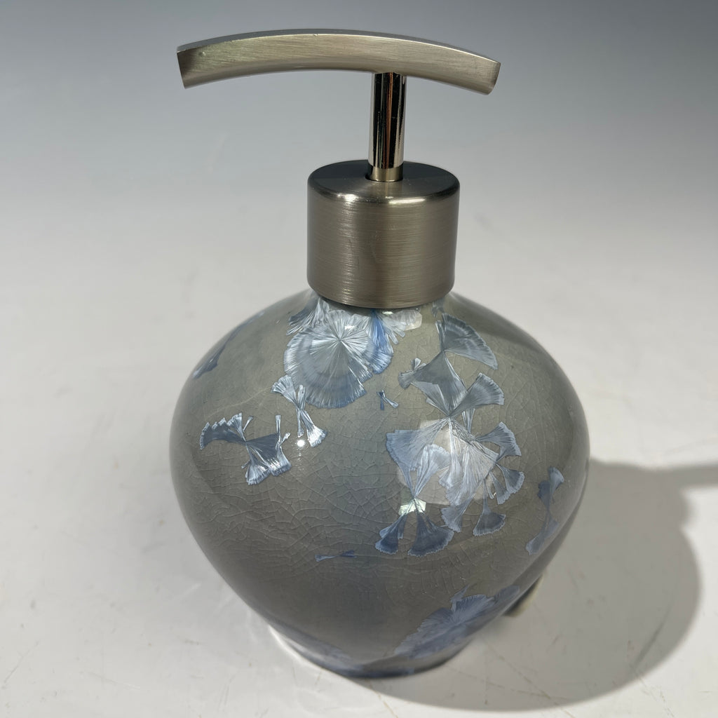 soap pump modern gray crystalline glazed