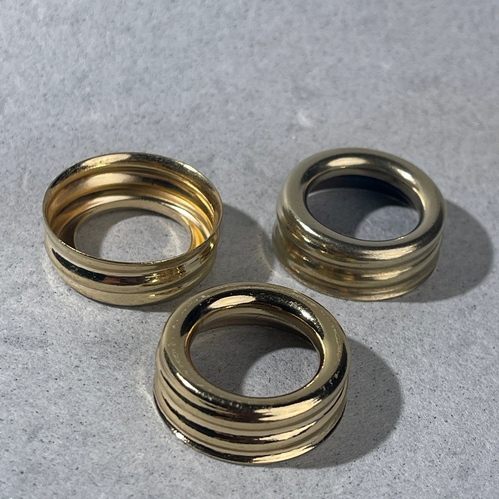glue down collar thread rings gold finish 