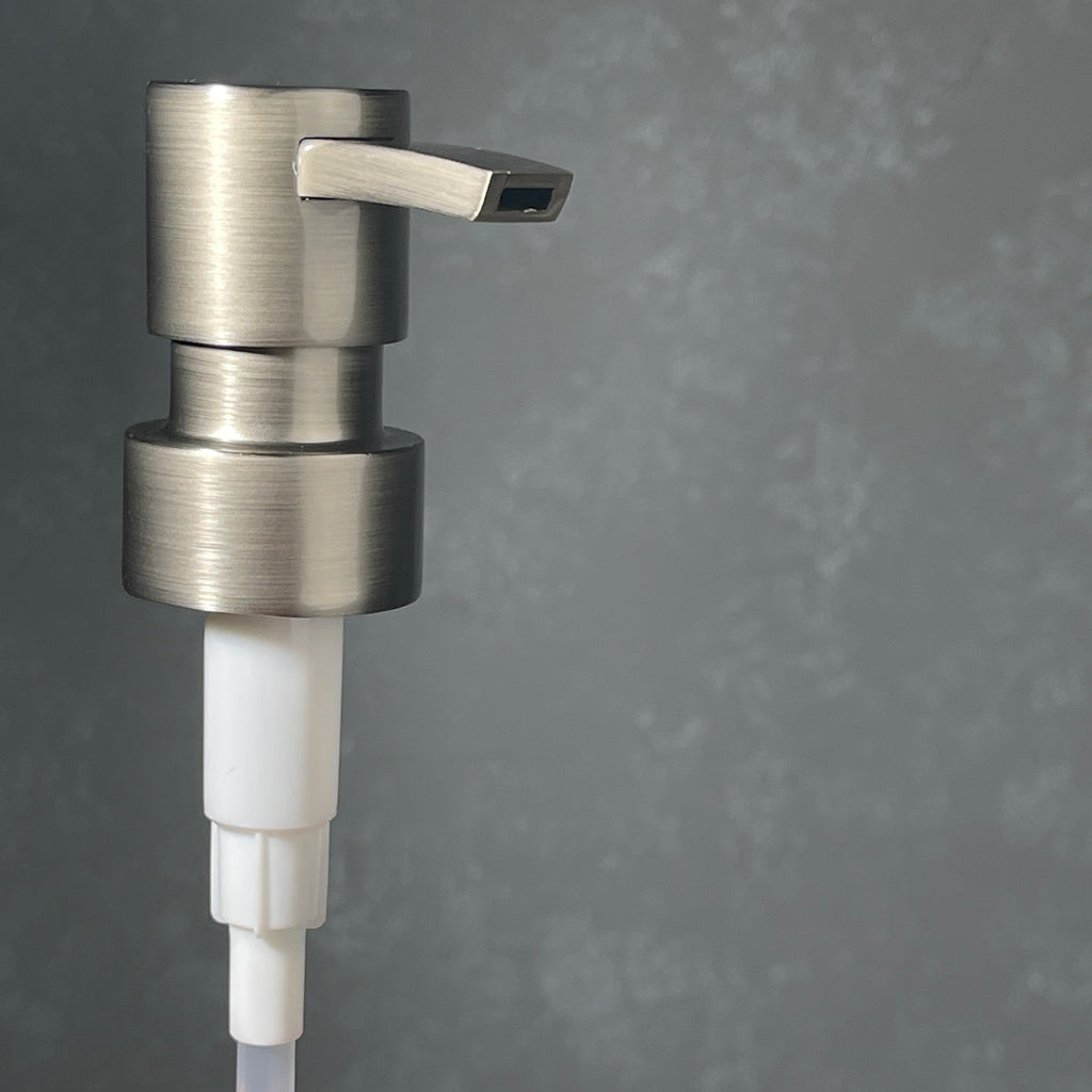 stainless steel  brushed  nickel  finish heavy duty flathead metal soap pump