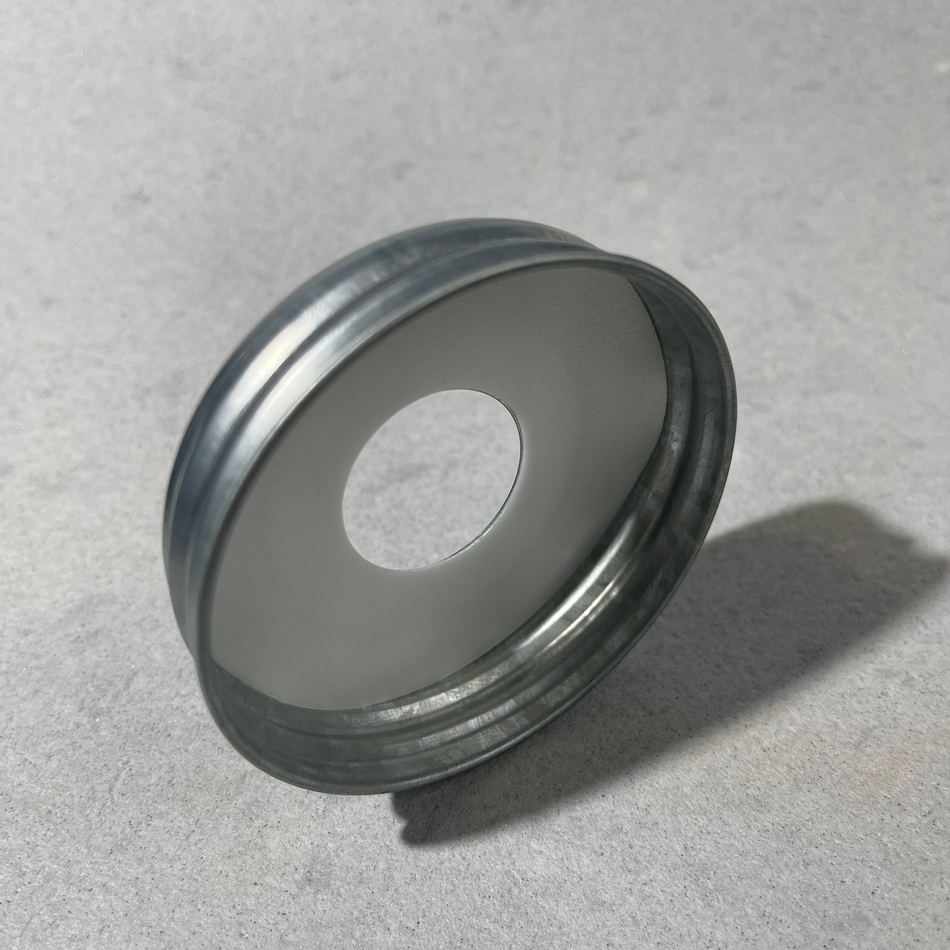 mason jar lid  galvanized with hole for adapting soap pumps