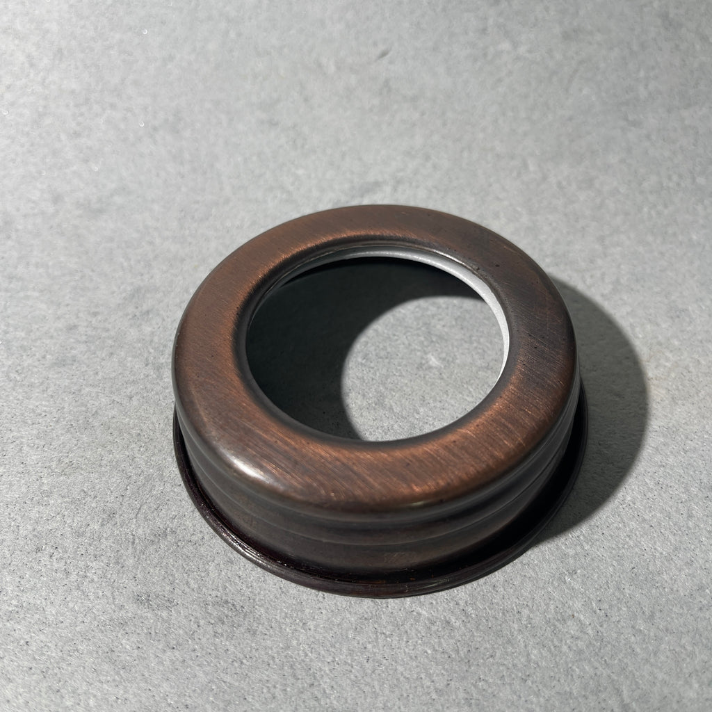 mason jar soap pump or lid adapter band in bronze finish regular mouth