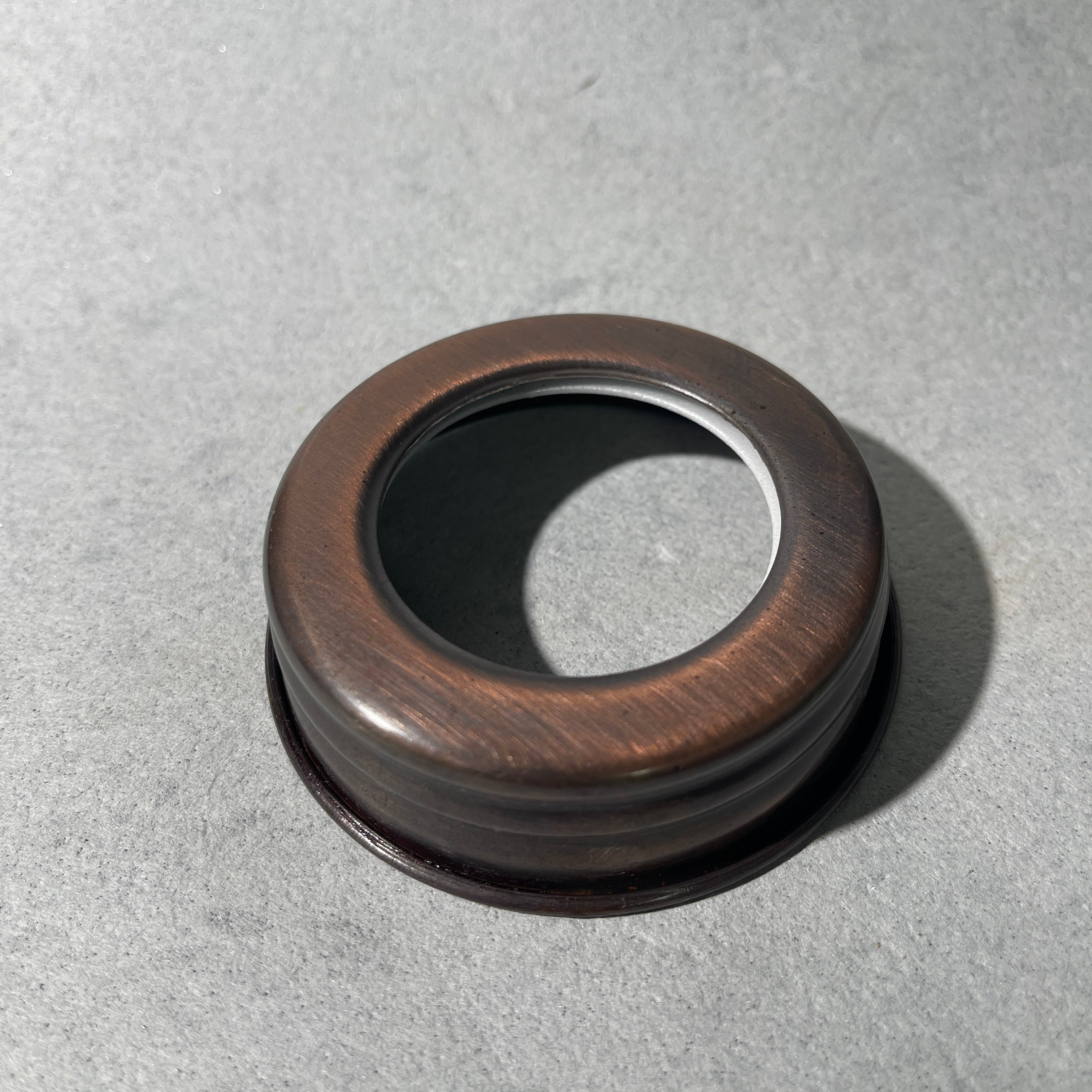 mason jar soap pump or lid adapter band in bronze finish regular mouth