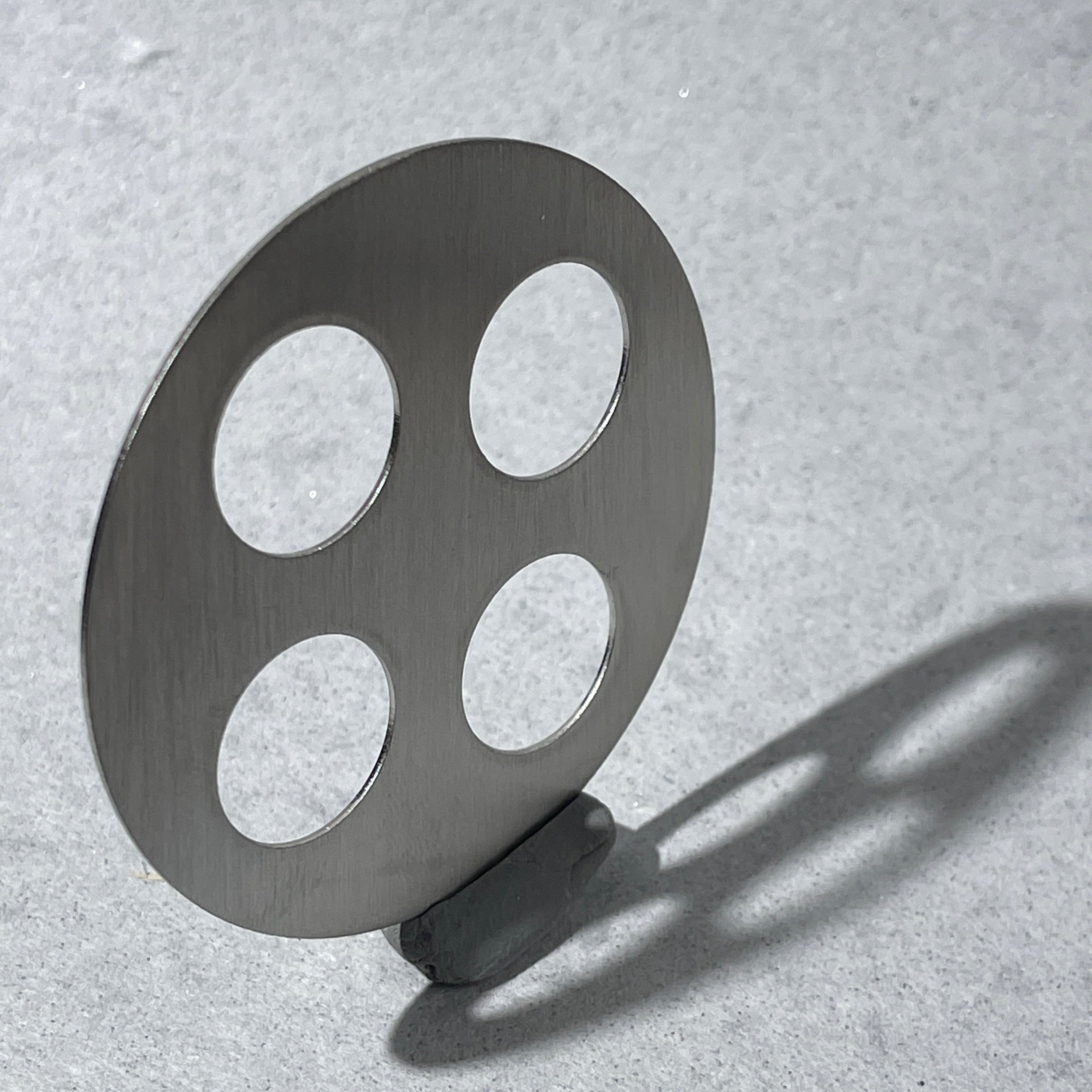 stainless four hole disk for potters for toothbrush holders and mason jar conversion