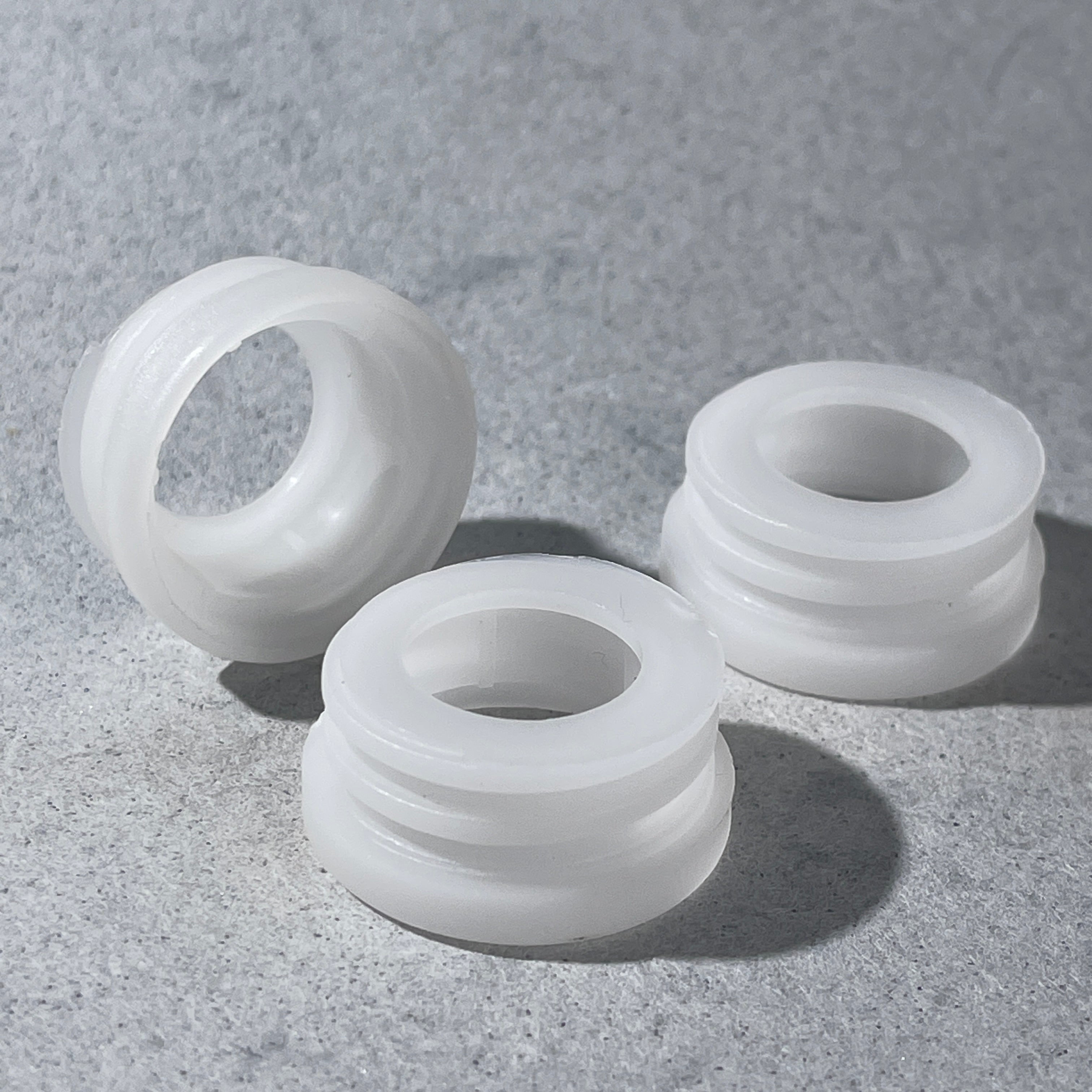 Glue Down collar rings-  white For dispensers with no threads