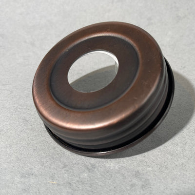 bronze finish steel mason jar pump adapter lid with hole