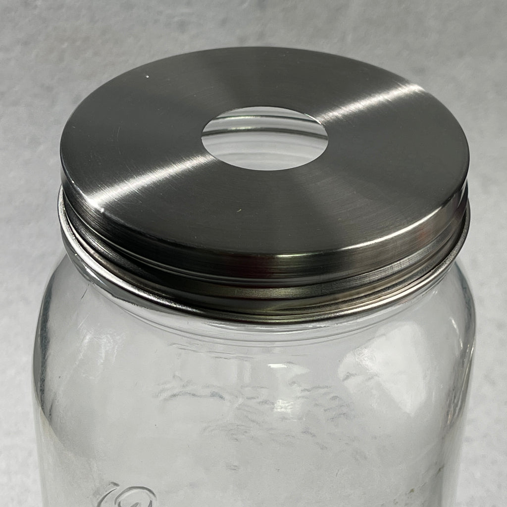 wide mouth 304 stainless lid for mason jar pump