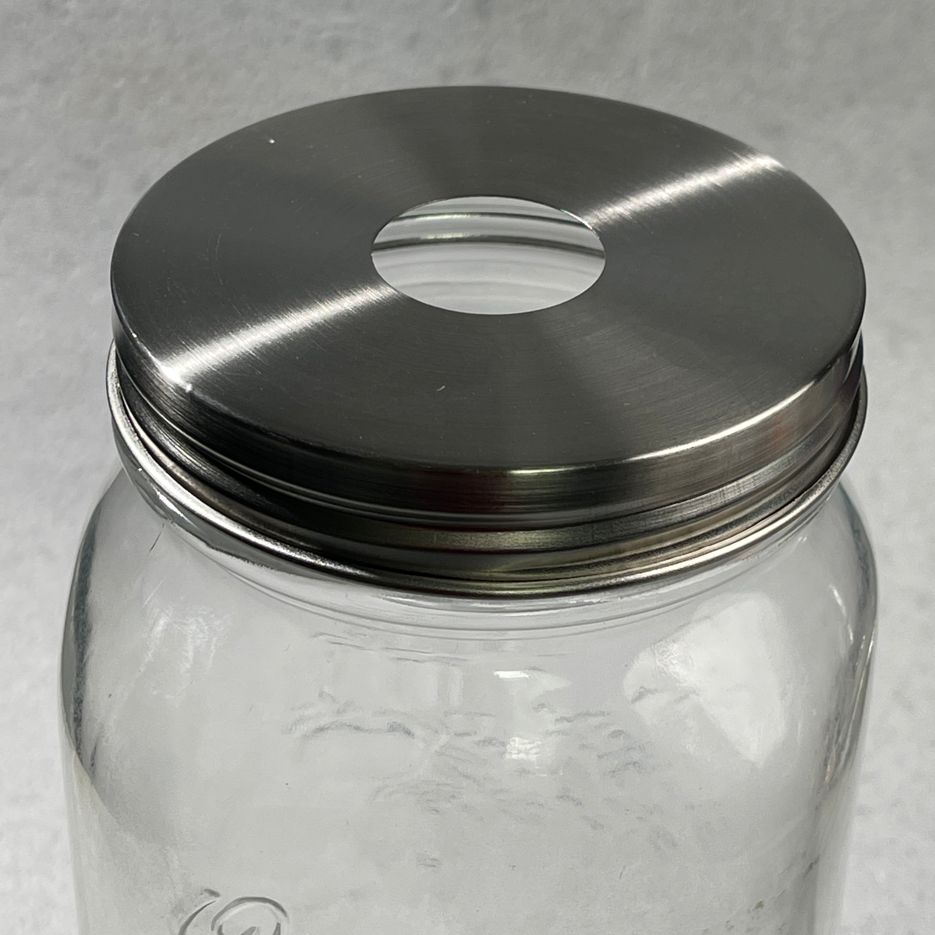 wide mouth 304 stainless lid for mason jar pump