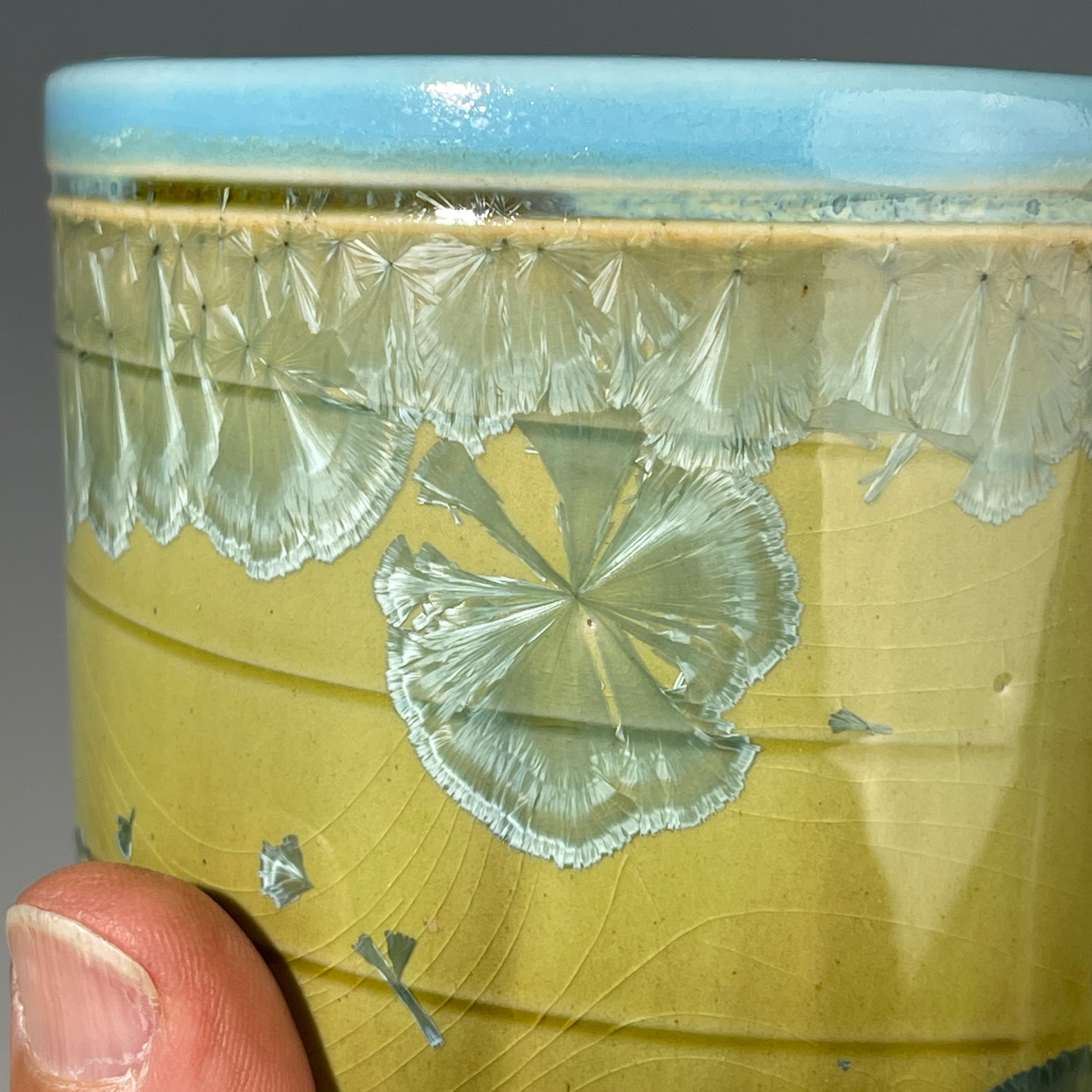 Octo mug  crystalline glazed Ceramic art by Adam and Hong Rubinstein