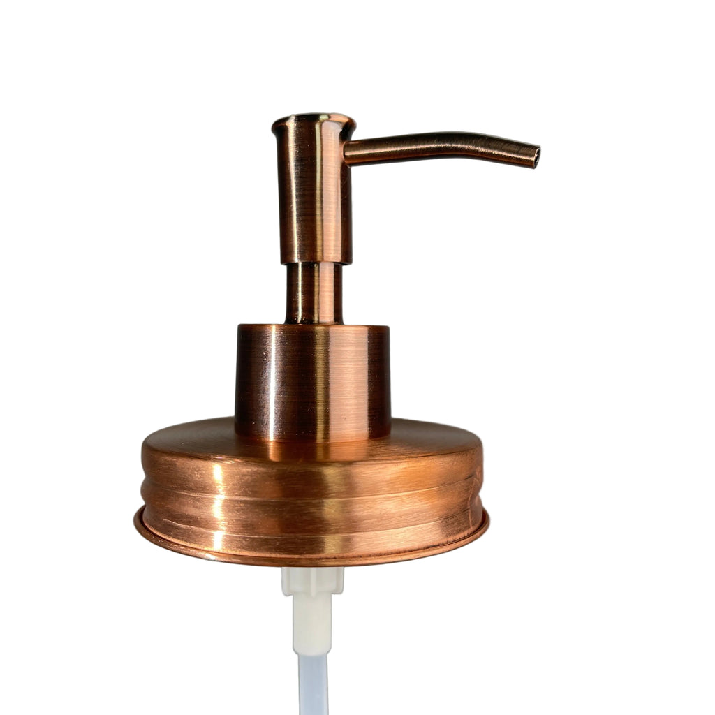 mason jar soap pump kit true solid copper lid copper plated skinny soap pump