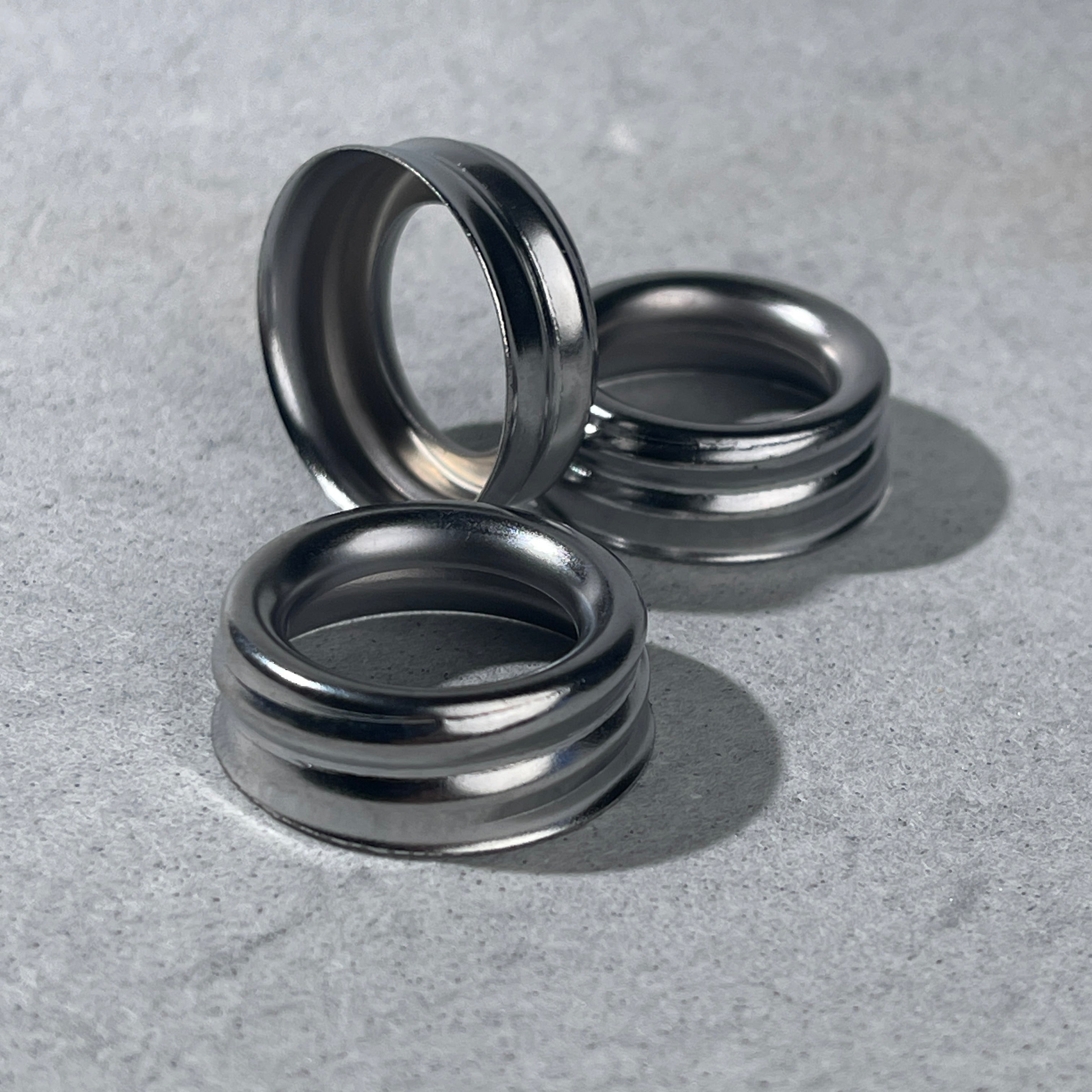 Glue Down Steel Collars Stainless For dispensers with no threads