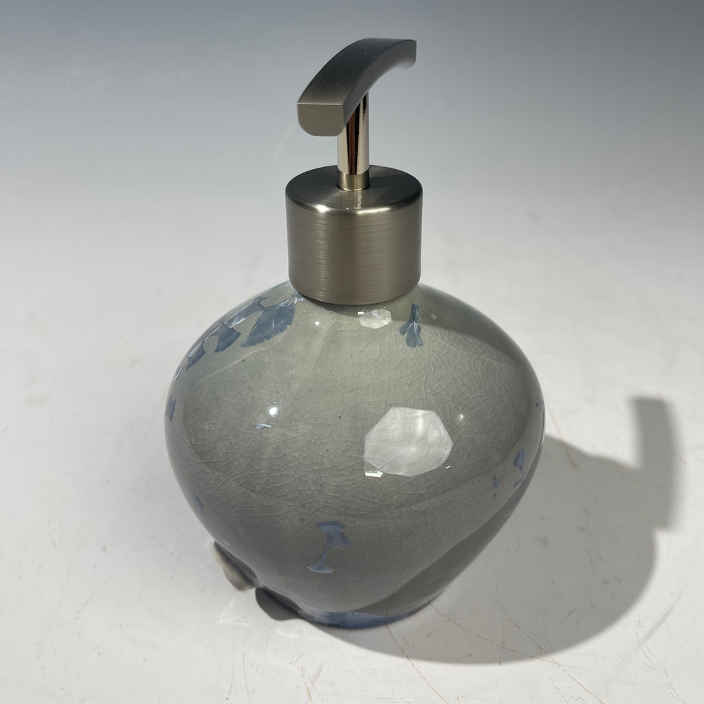 soap pump modern gray crystalline glazed