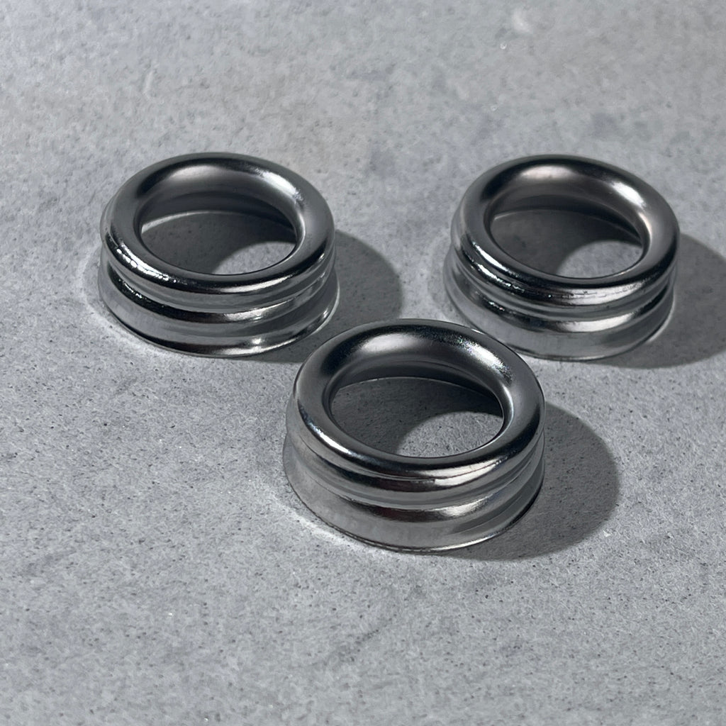 Glue Down Steel Collars Stainless For dispensers with no threads