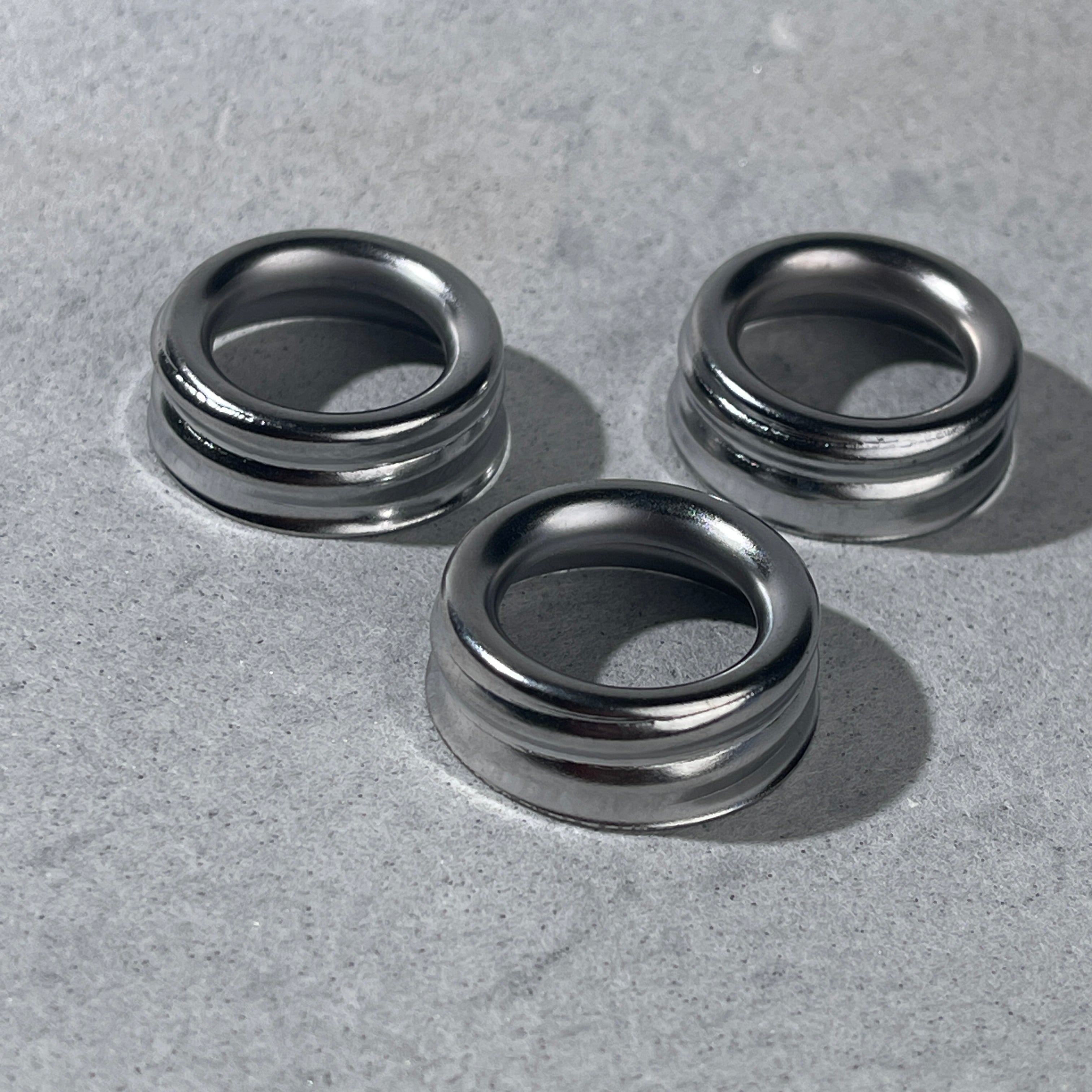 Glue Down Steel Collars Stainless For dispensers with no threads
