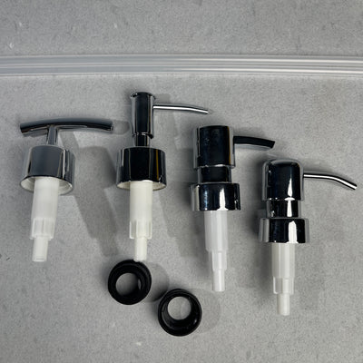 Soap Pump Top Replacement Dispenser Chrome & Fits Beer Wine and Liquor Bottles