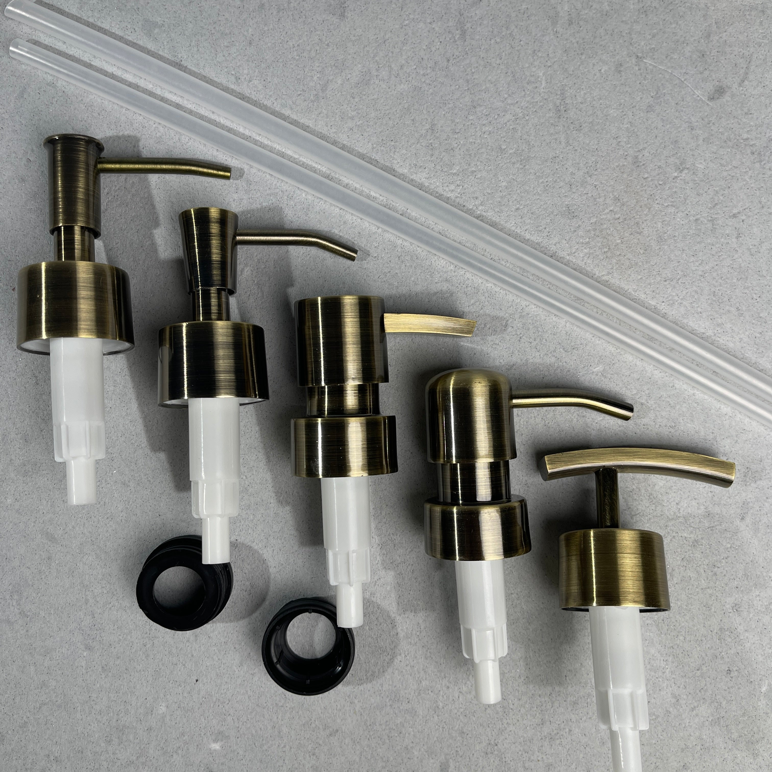 Soap Pump Top Replacement Dispenser Brass & Fits Beer Wine and Liquor Bottles