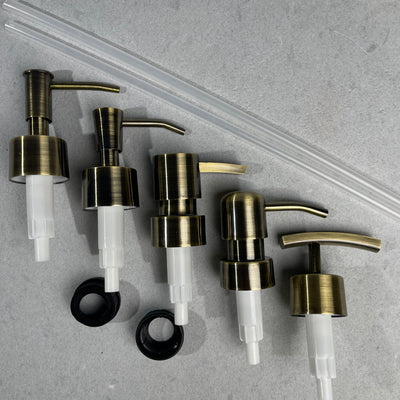 Soap Pump Top Replacement Dispenser Brass & Fits Beer Wine and Liquor Bottles