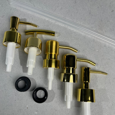 Soap Pump Top Replacement Dispenser Gold & Fits Beer Wine and Liquor Bottles