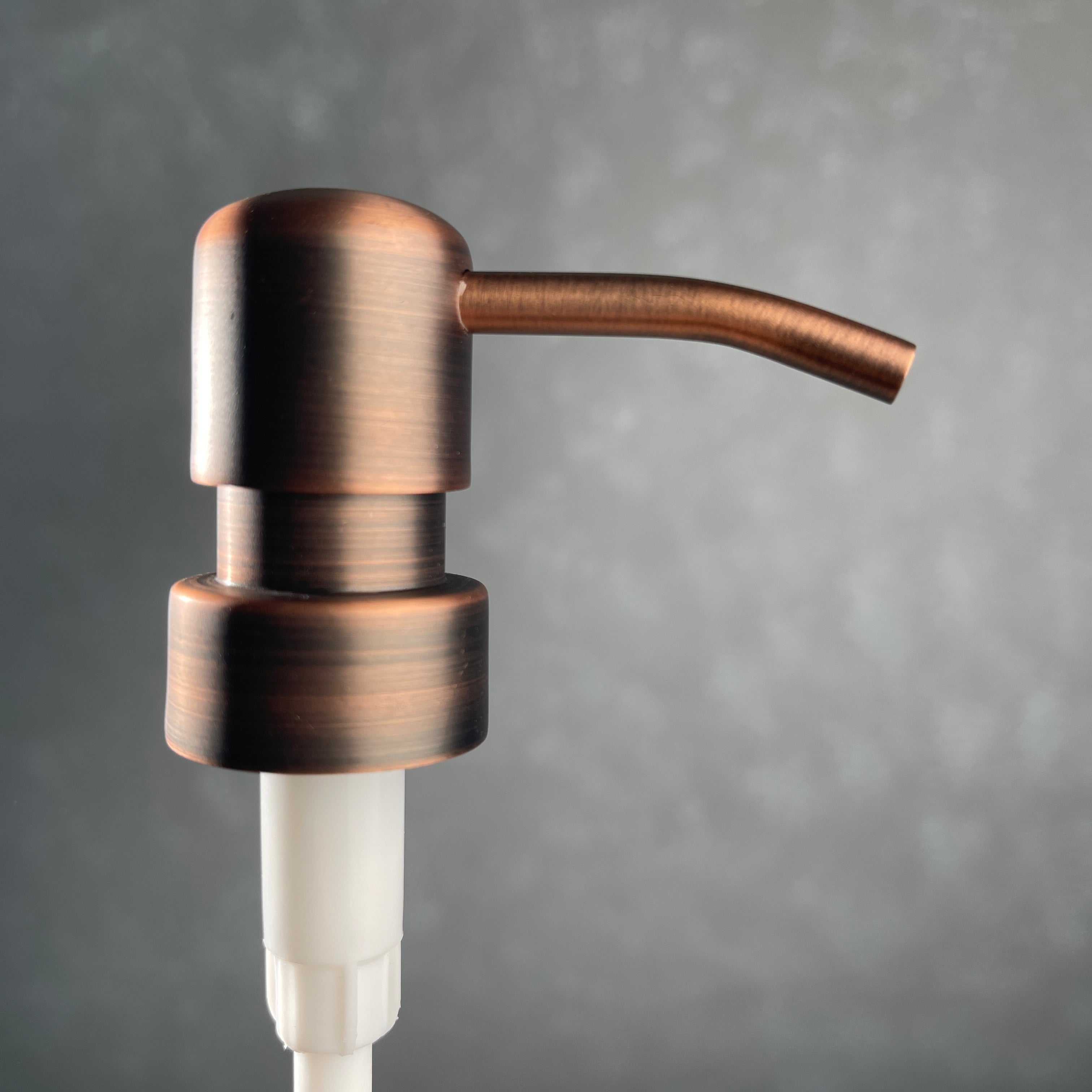 matte finish copper soap pump dispenser top