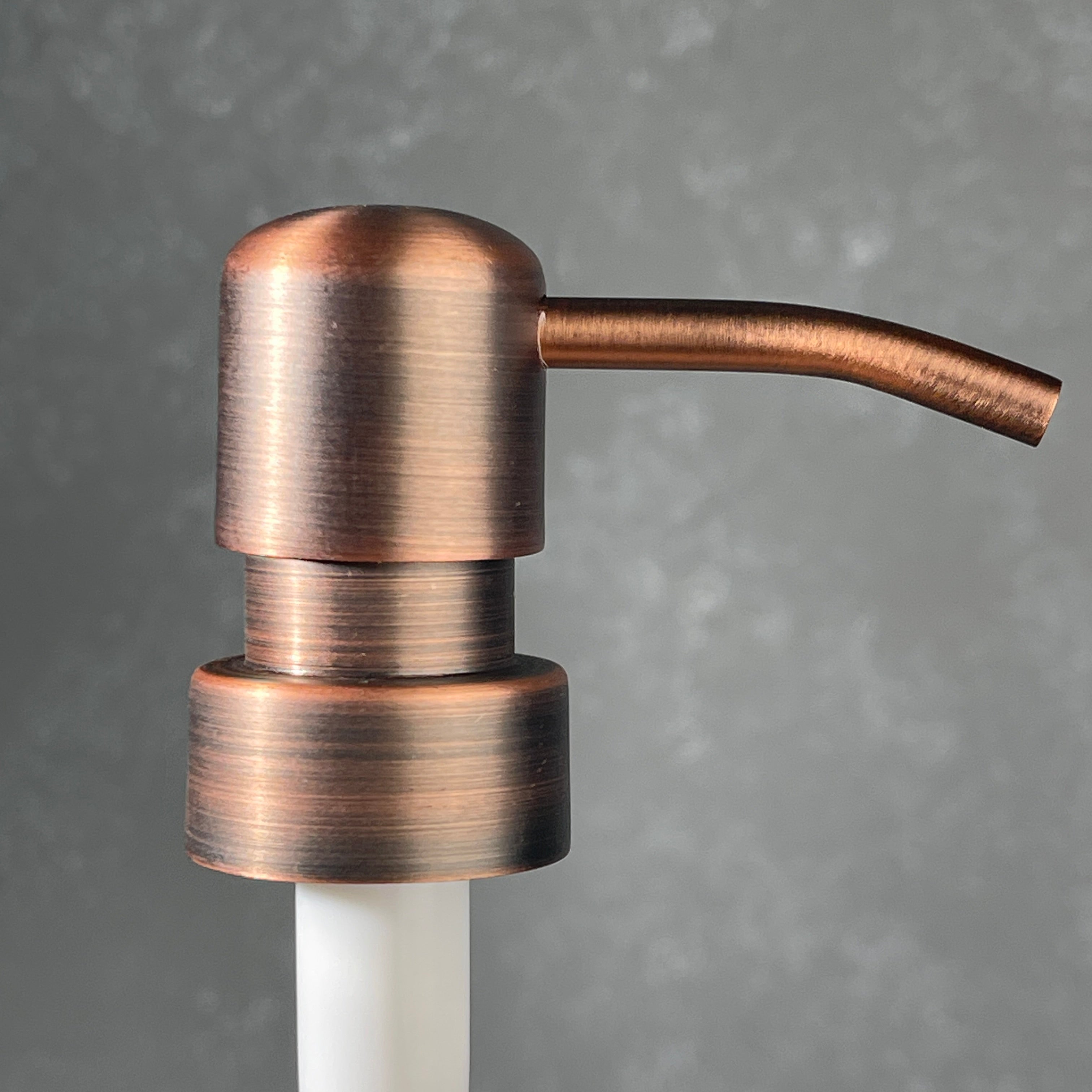 matte finish copper soap pump dispenser top