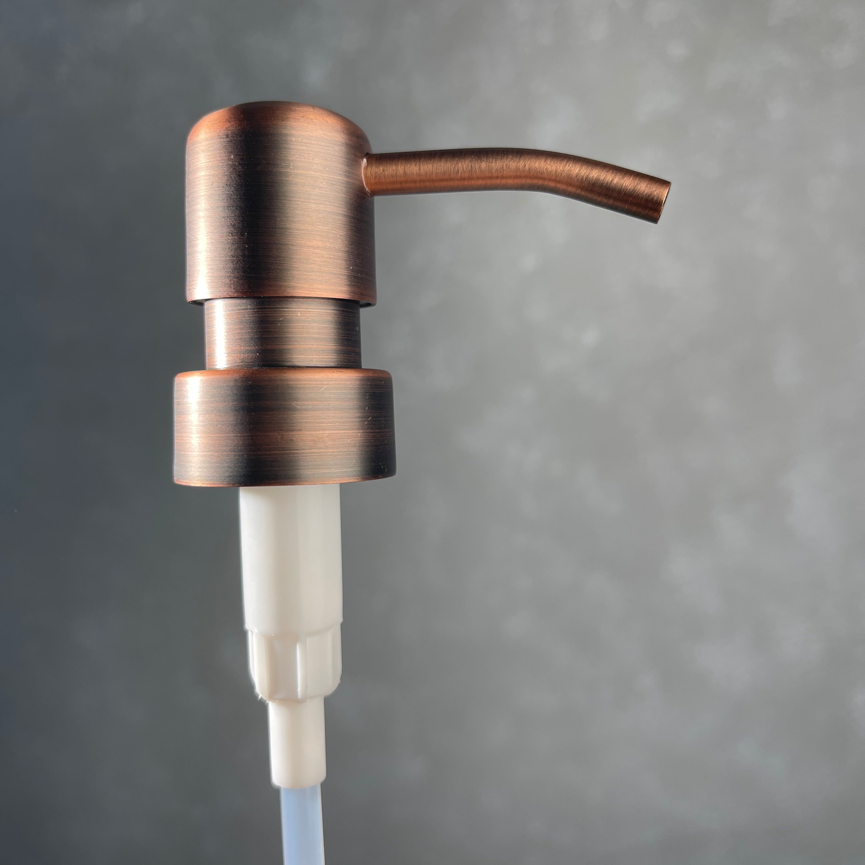 matte finish copper soap pump dispenser top
