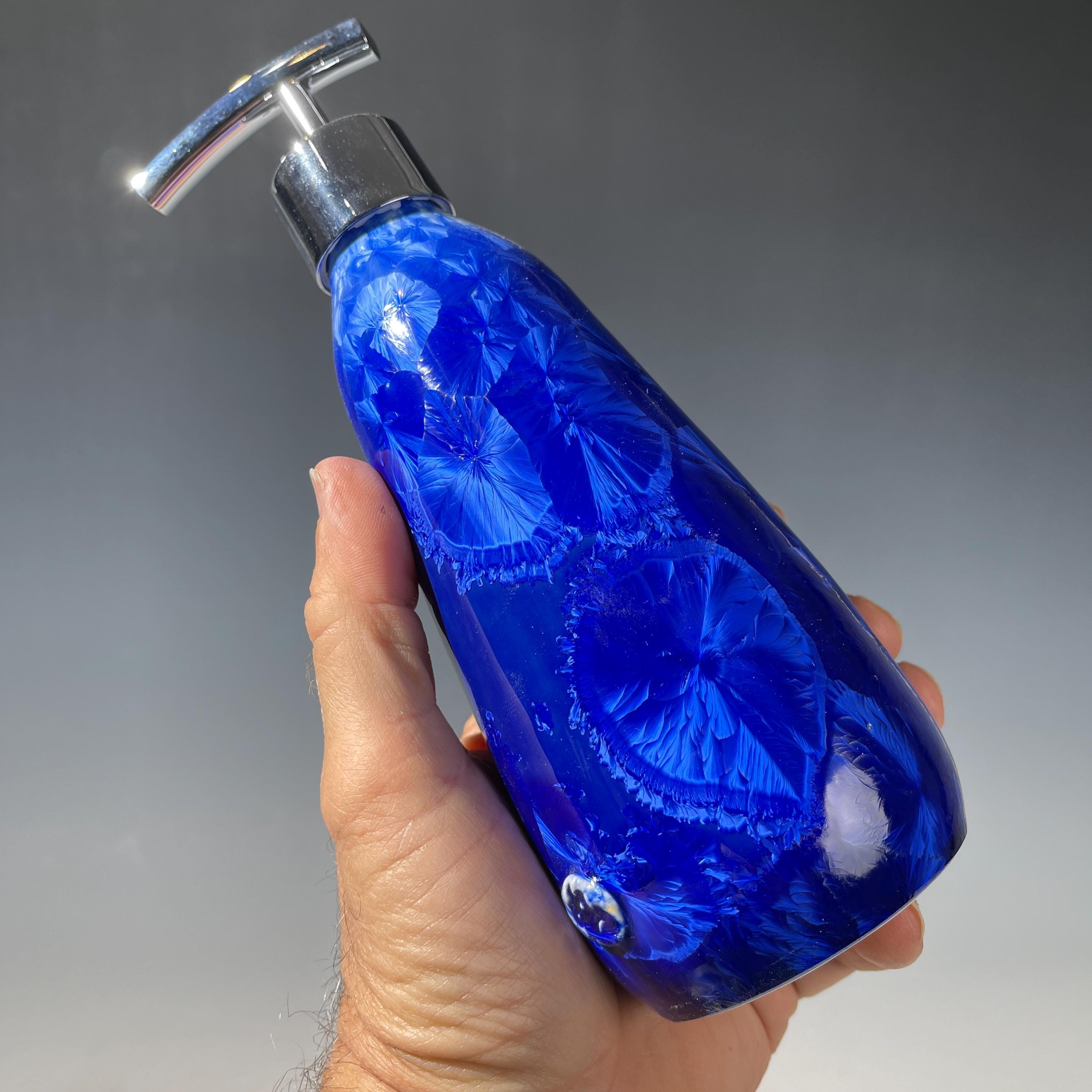 Soap Pump, Lotion and Hand Pump Midnight Cobalt crystalline glazed