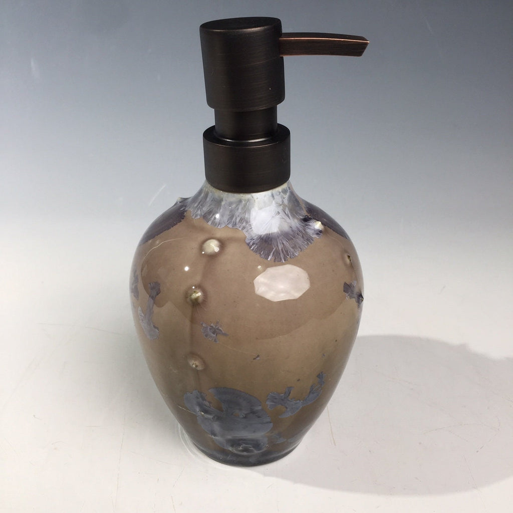 Soap Pump, Lotion and or Hand Sanitizer Pump smoke silver gray crystalline