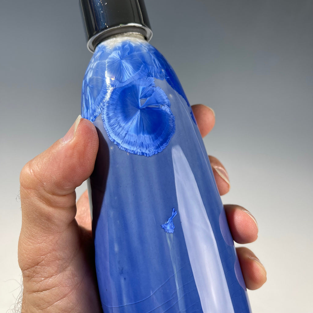 Soap Pump, Lotion and Hand Pump Cobalt crystalline glazed