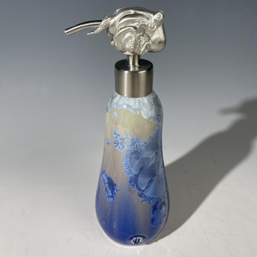Octopus Soap Pump, Lotion and or Hand Sanitizer Pump silver cobalt fade