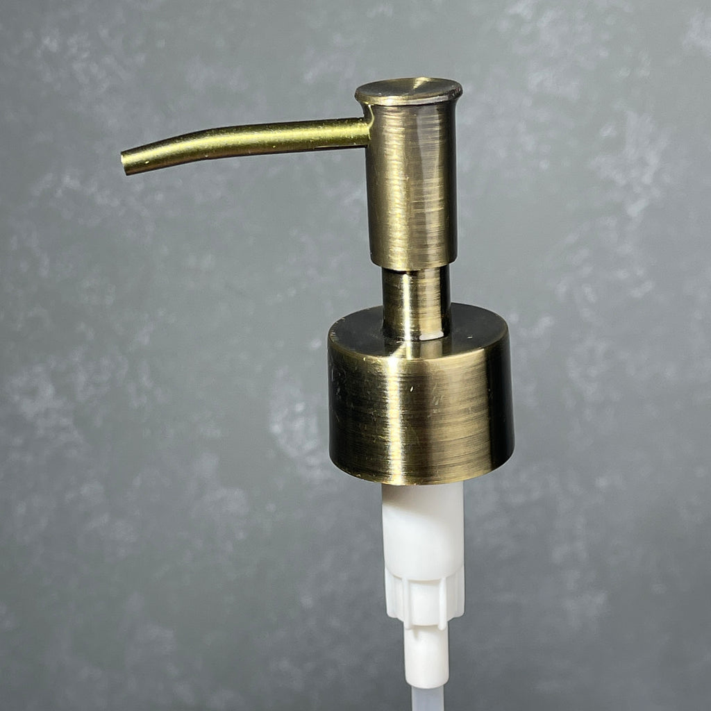 Brass lotion soap pump dispenser head- Skinny Head Classic Brass