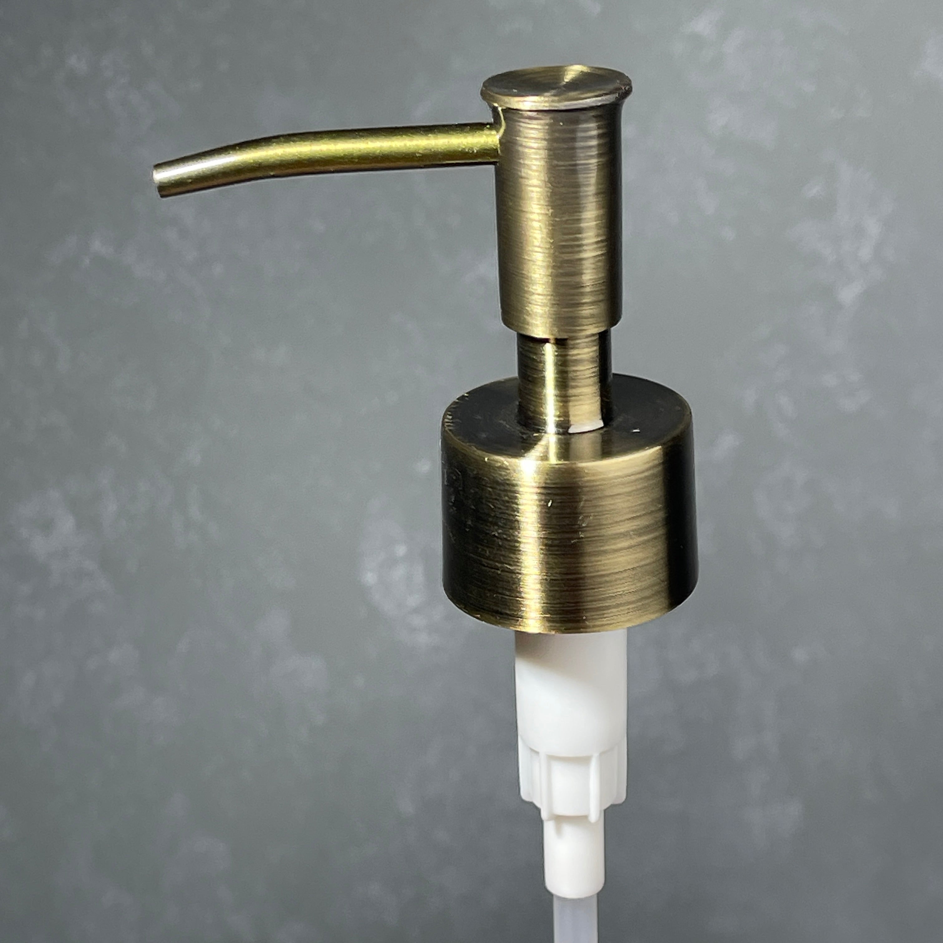 Brass lotion soap pump dispenser head- Skinny Head Classic Brass