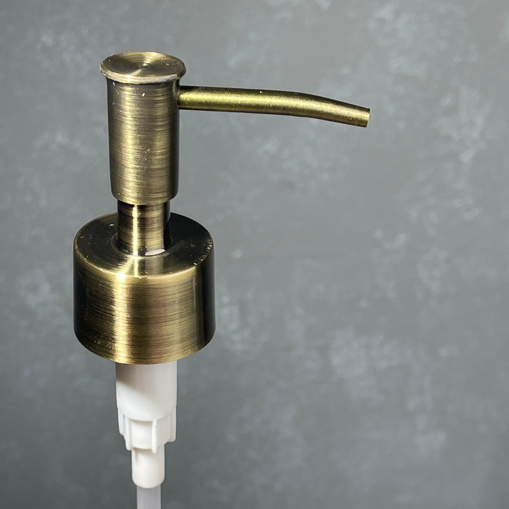 Brass lotion soap pump dispenser head- Skinny Head Classic Brass