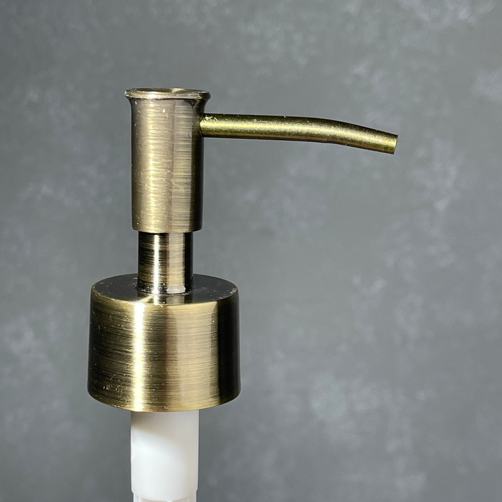 Brass lotion soap pump dispenser head- Skinny Head Classic Brass