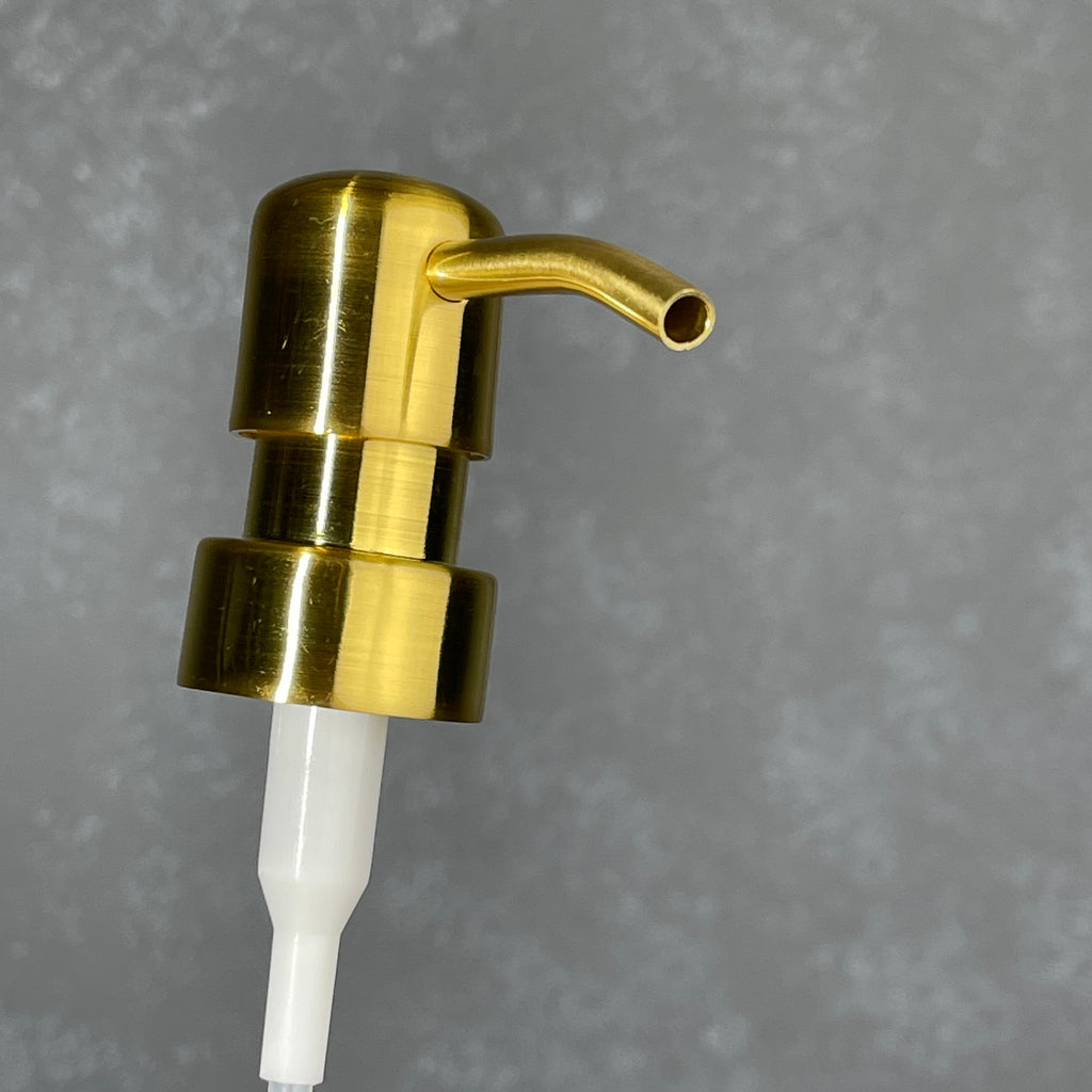 brushed gold finish metal soap pump head