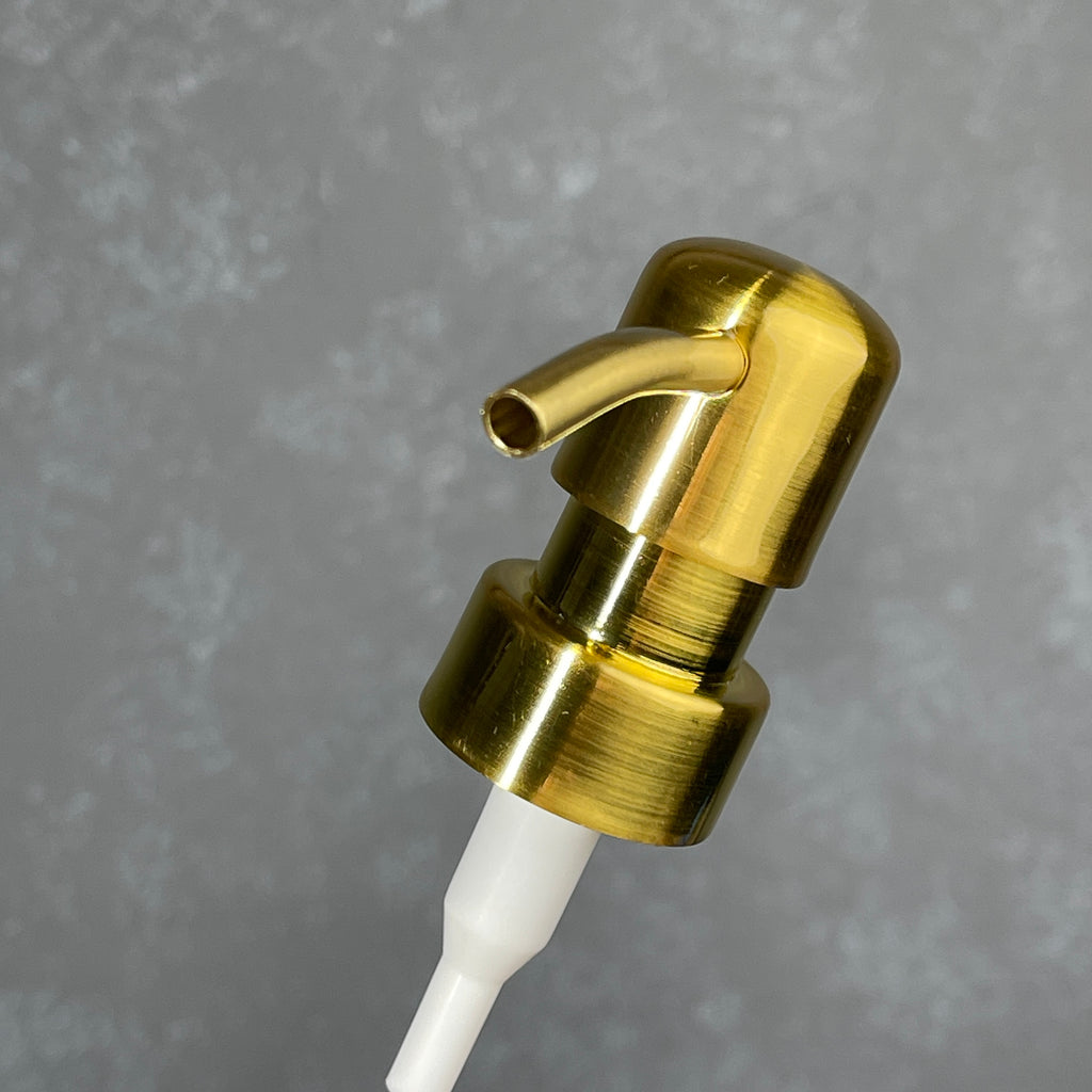 brushed gold finish metal soap pump head