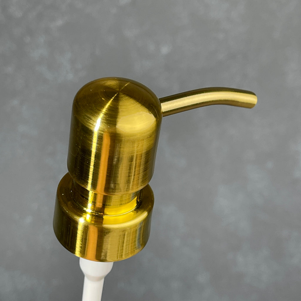 brushed gold finish metal soap pump head
