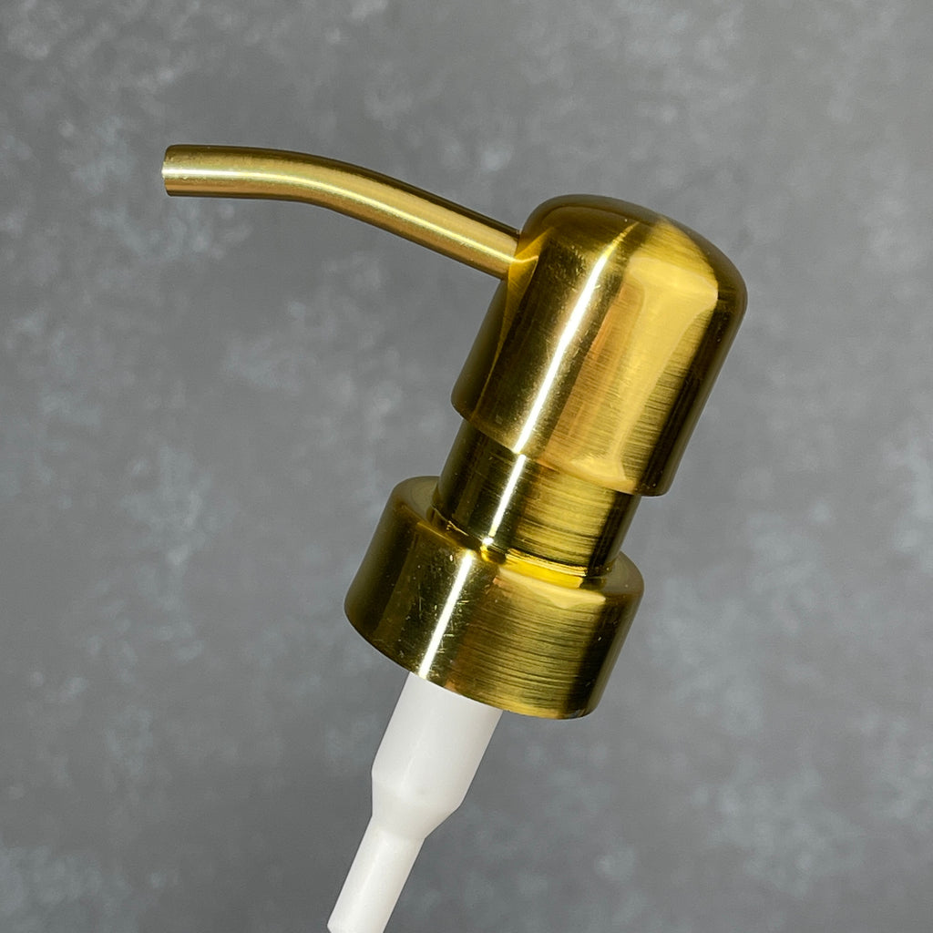 Brushed Gold soap pump top Bird Head 1cc