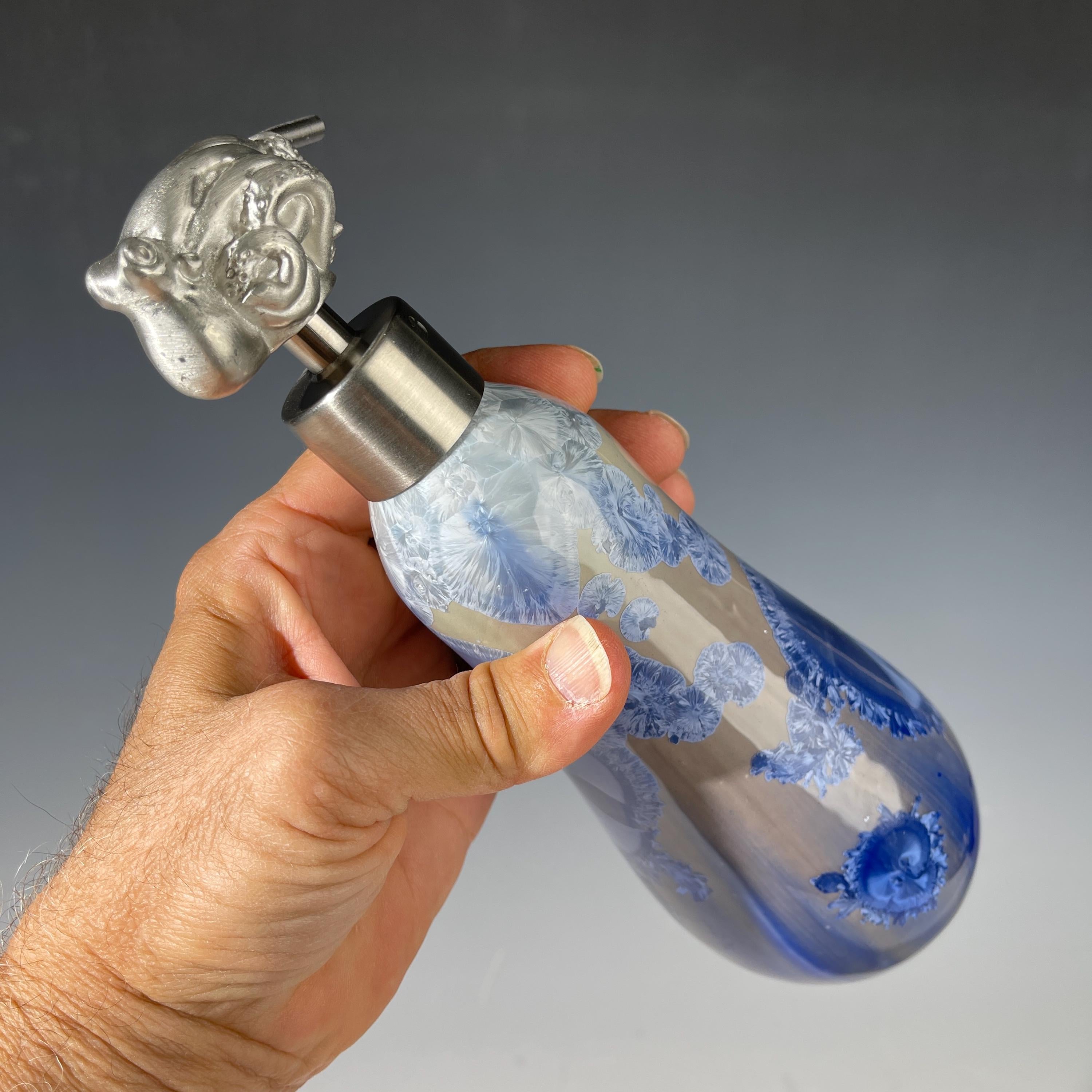 Octopus Soap Pump, Lotion and or Hand Sanitizer Pump silver cobalt fade