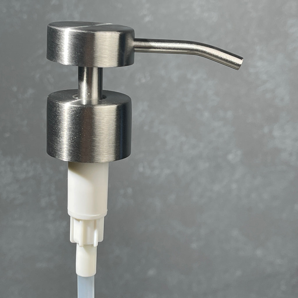 stainless cylindrical soap dispenser pump 