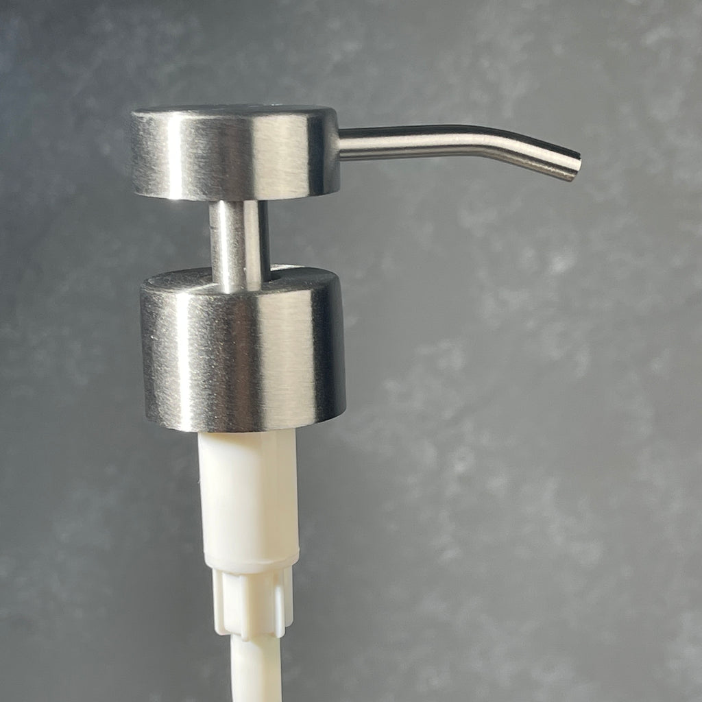 stainless cylindrical soap dispenser pump 
