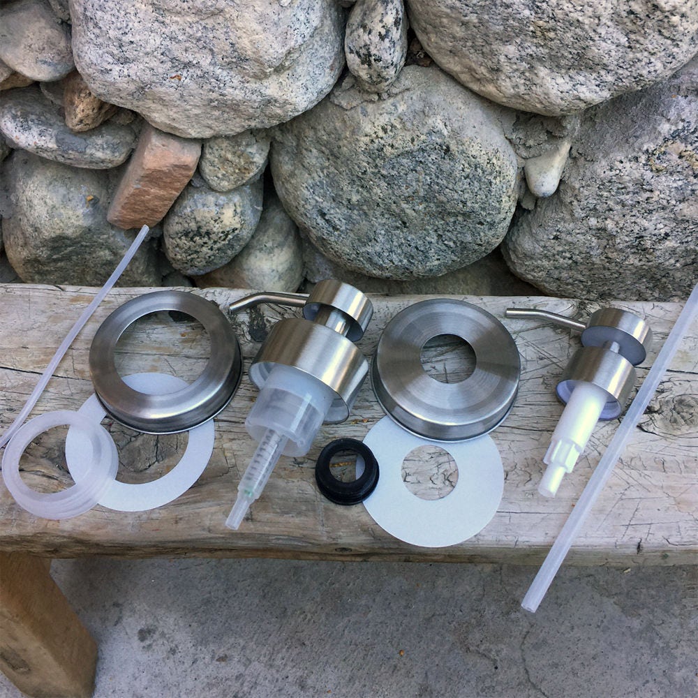 Mason Jar Foamer  & Lotion Pump kit Rust Proof Combo