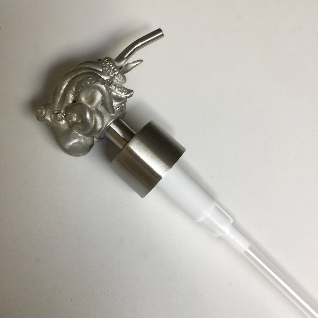  metal pewter over stainless steel octopus soap pump top