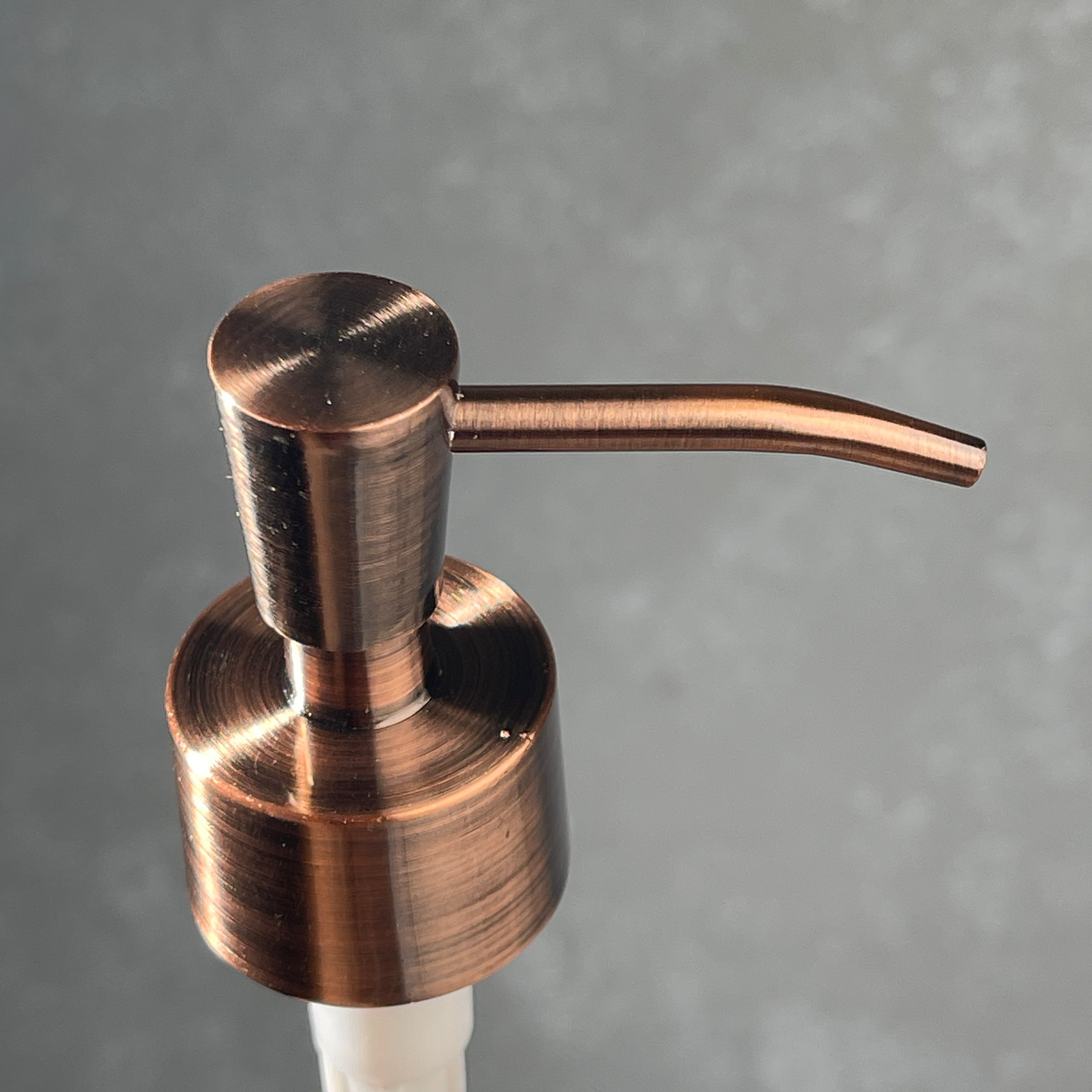 copper finish metal soap pump top inverted cone style