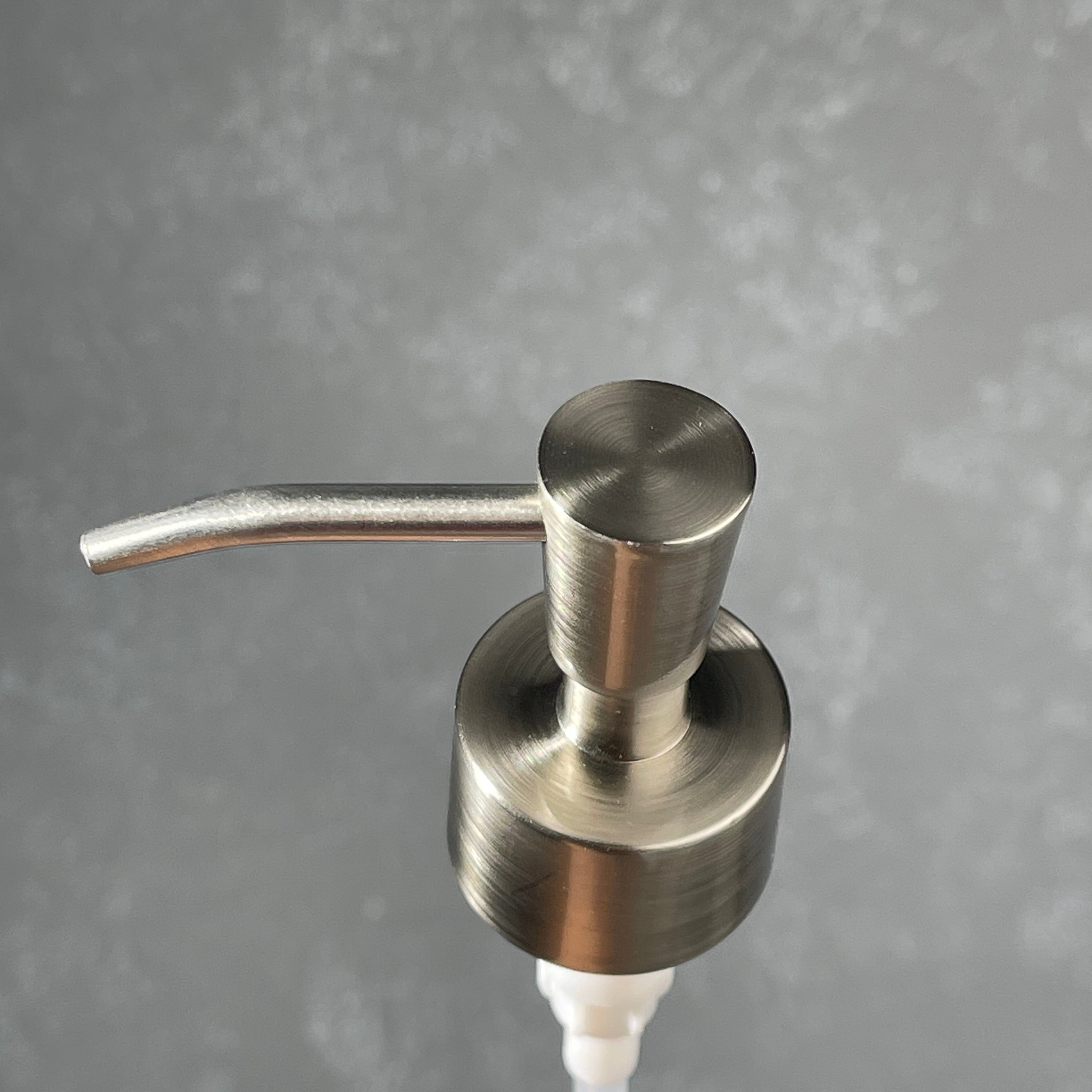 brushed nickel stainless finish soap dispenser inverted cone design