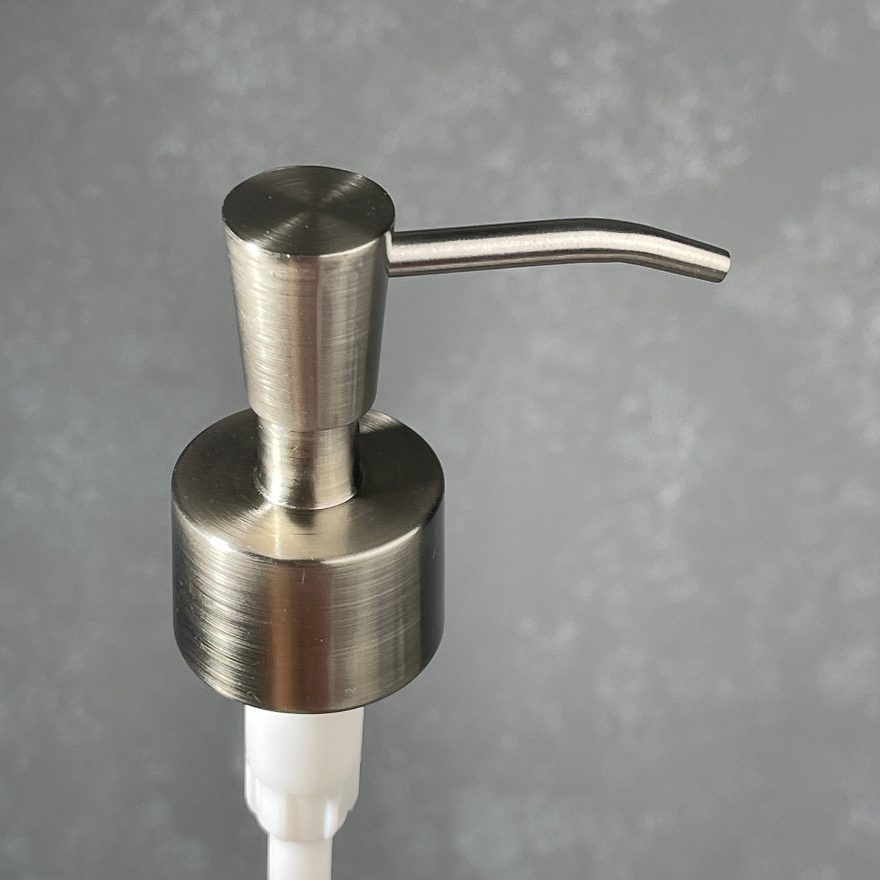 brushed nickel stainless finish soap dispenser inverted cone design