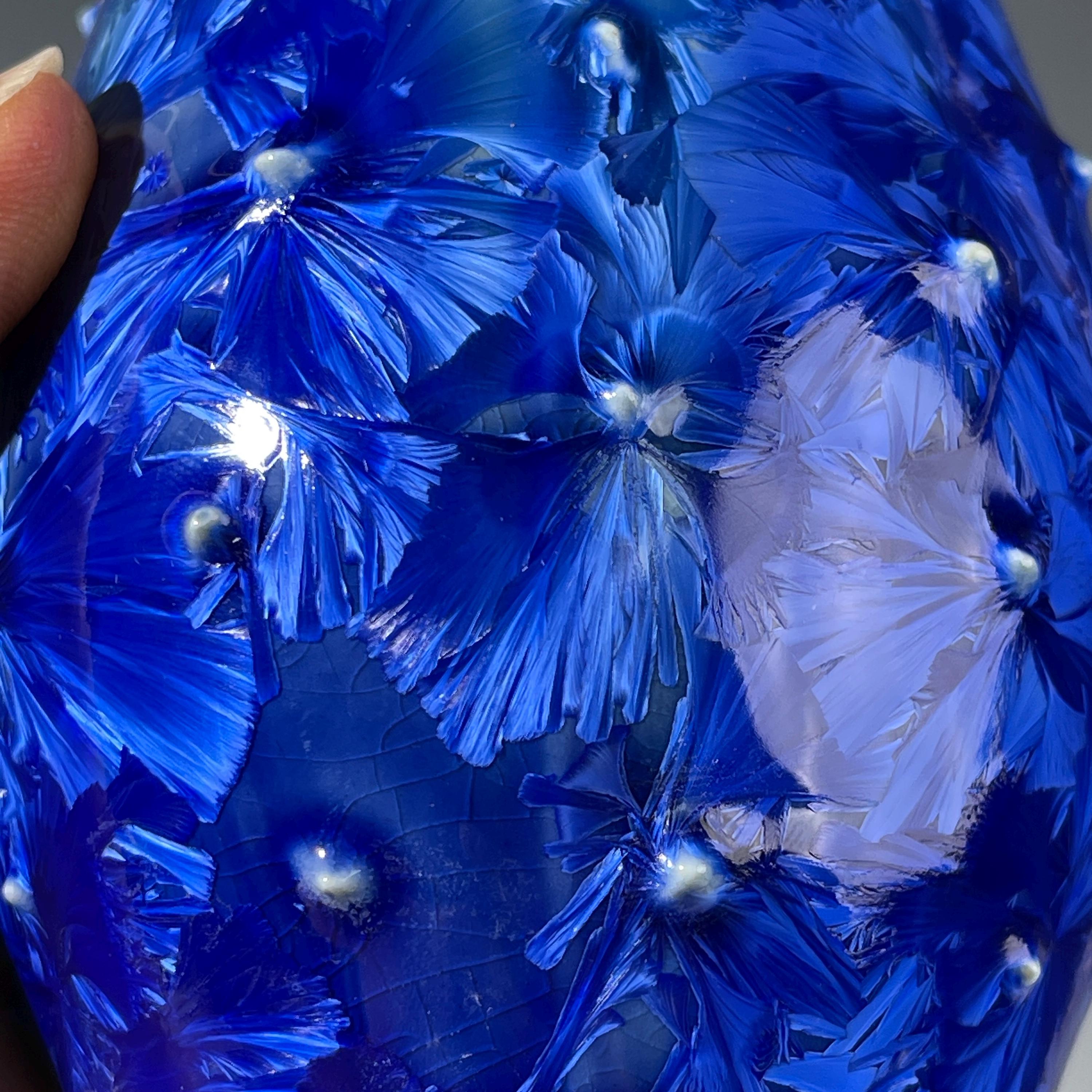 Soap Pump, Tall Lotion Dispenser Pump chartreuse green cobalt blue  studded Sparkle Crystalline Glaze