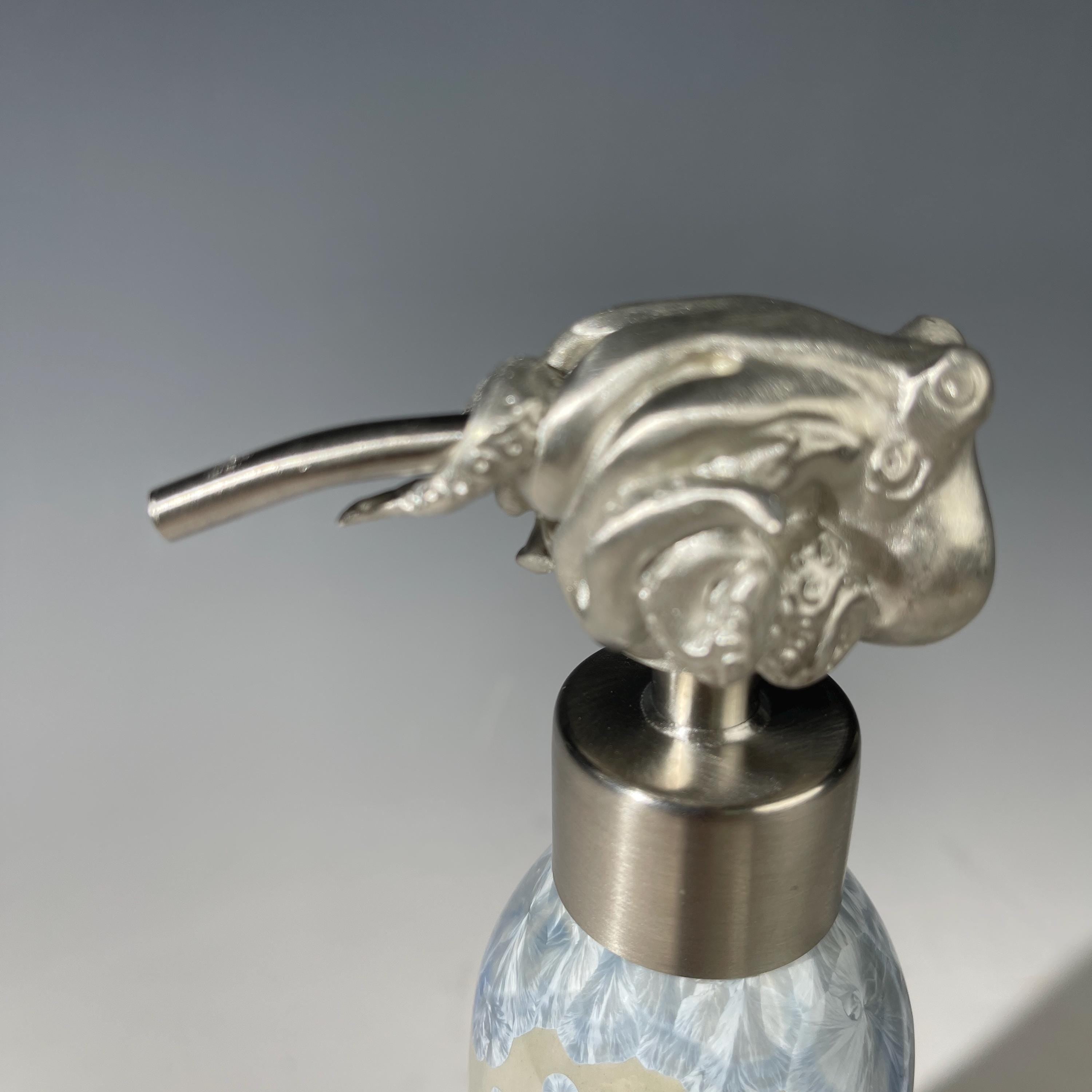 Octopus Soap Pump, Lotion and or Hand Sanitizer Pump silver cobalt fade