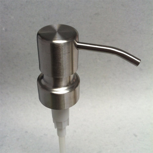 Stainless steel  ez pleaser soap dispenser on a gradiant background